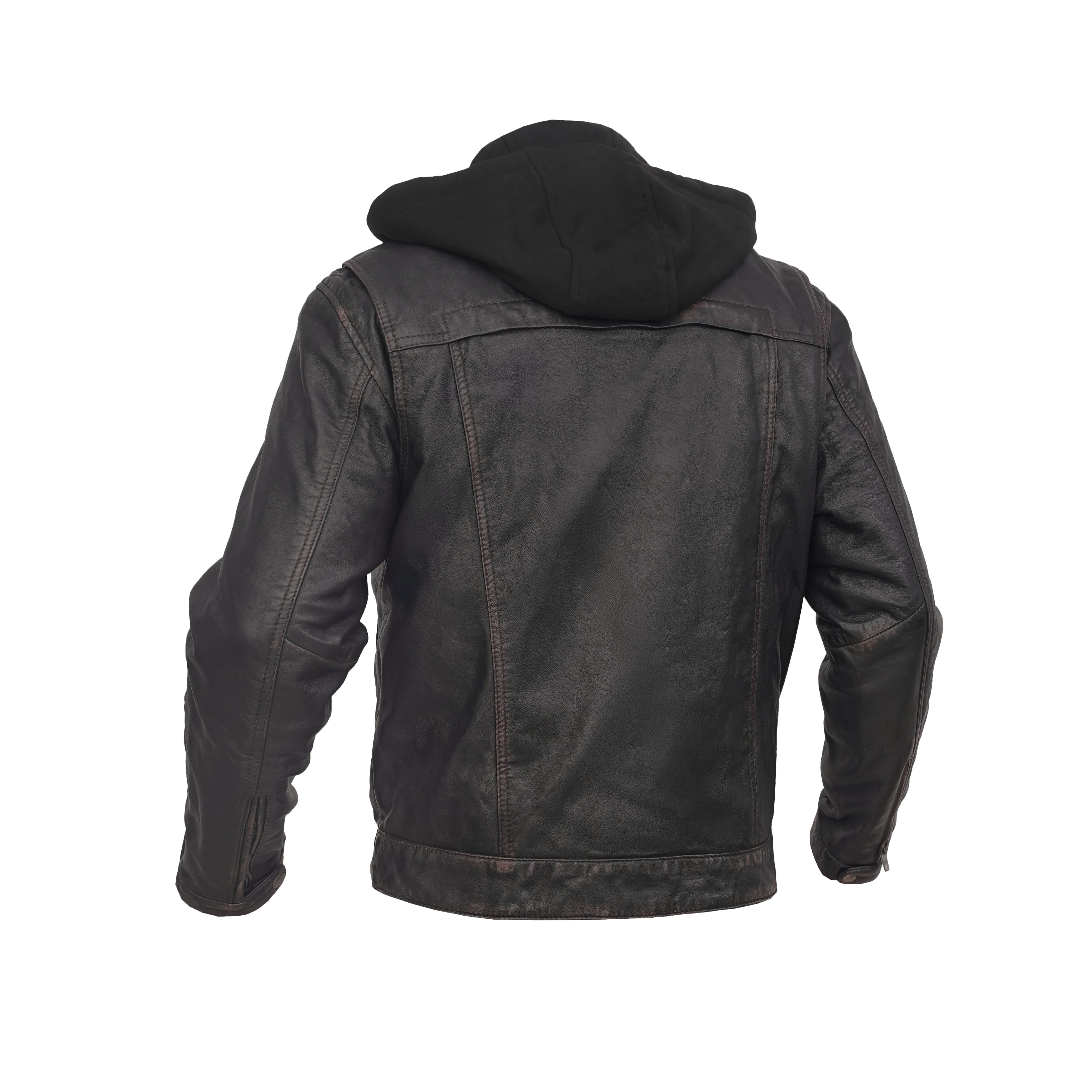 Vance Men's Black Leather Motorcycle Jacket