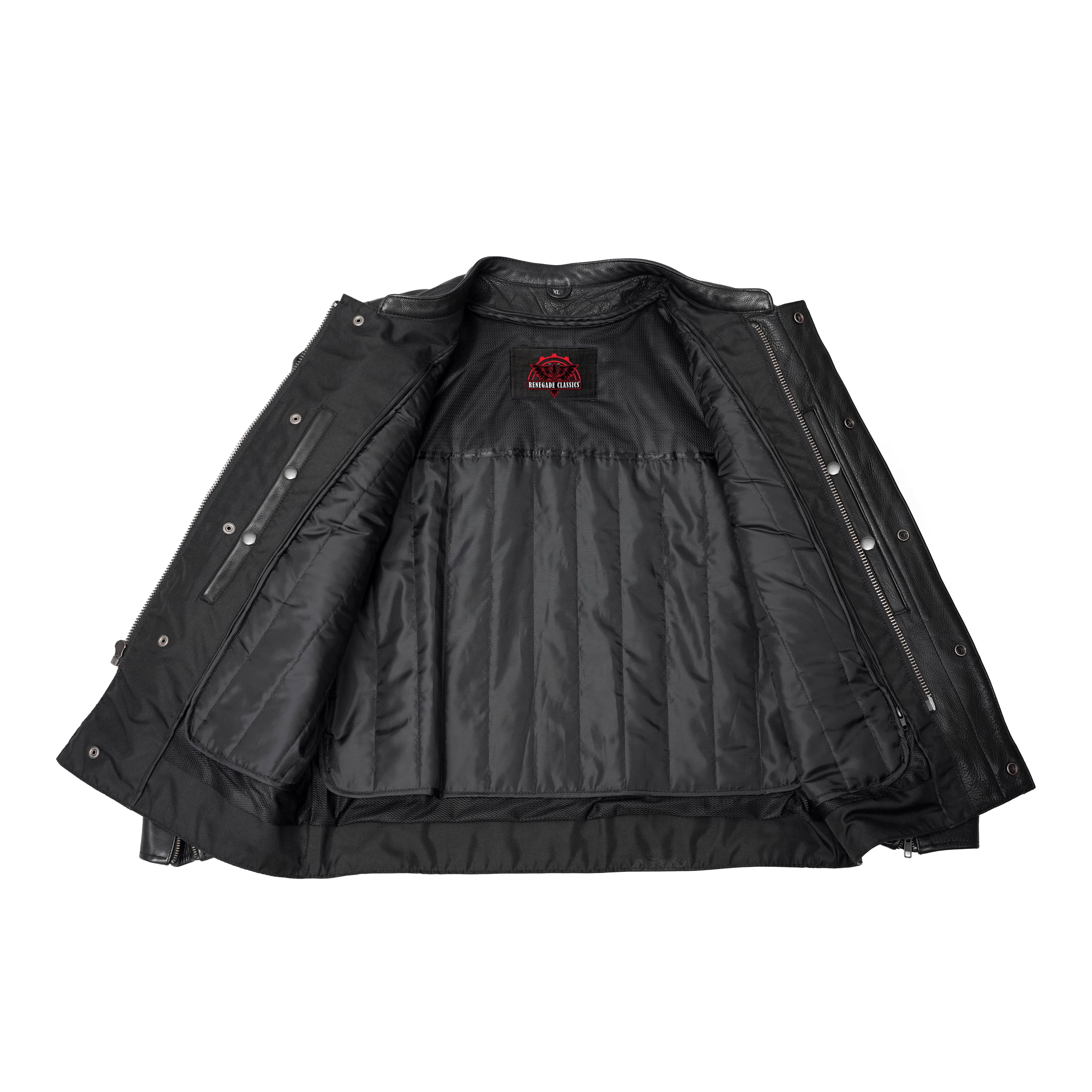 Victor Men's Black Utility Style Motorcycle Jacket