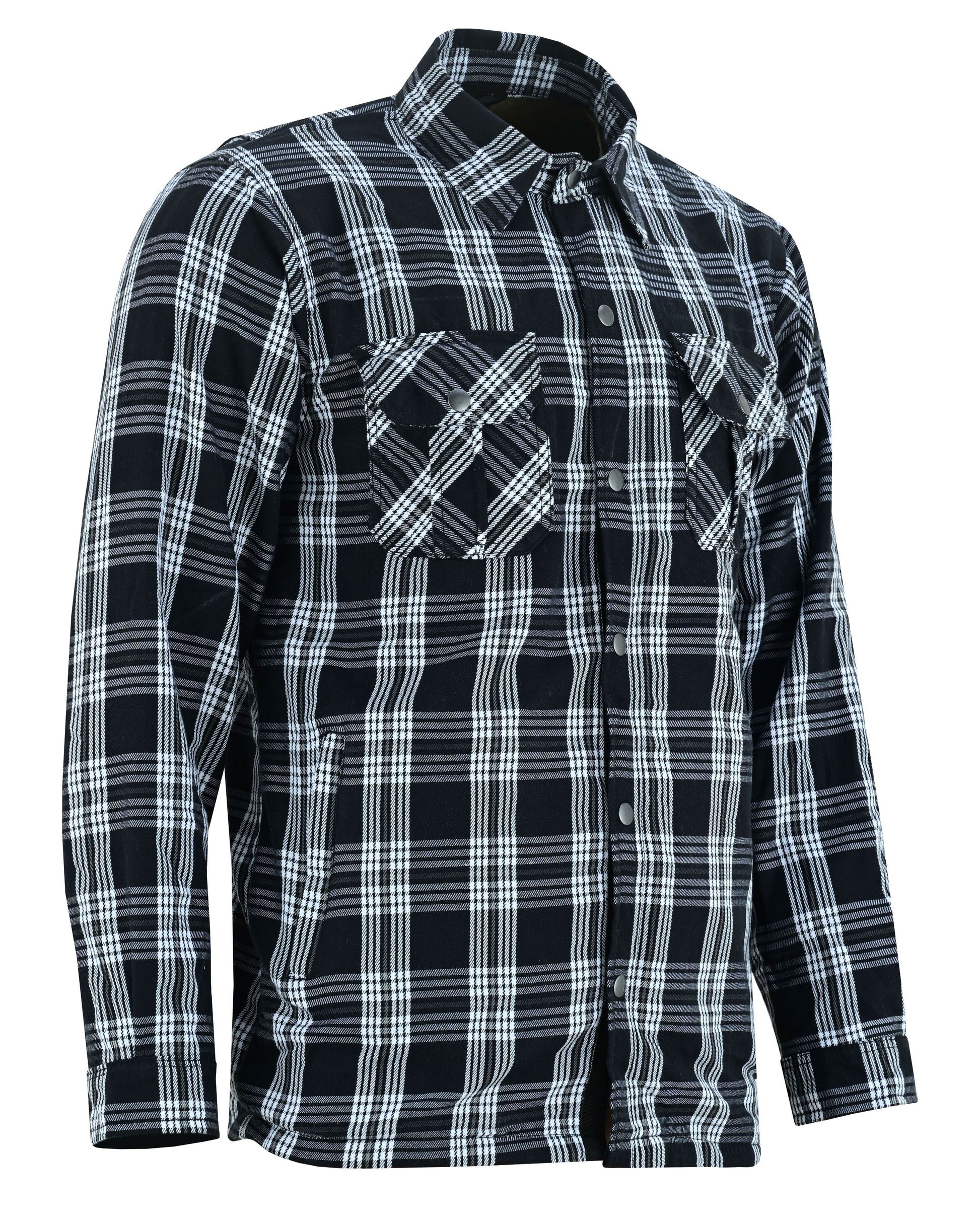 Checkered Men's Armored Black and White Flannel Shirt Flannel Renegade Classics