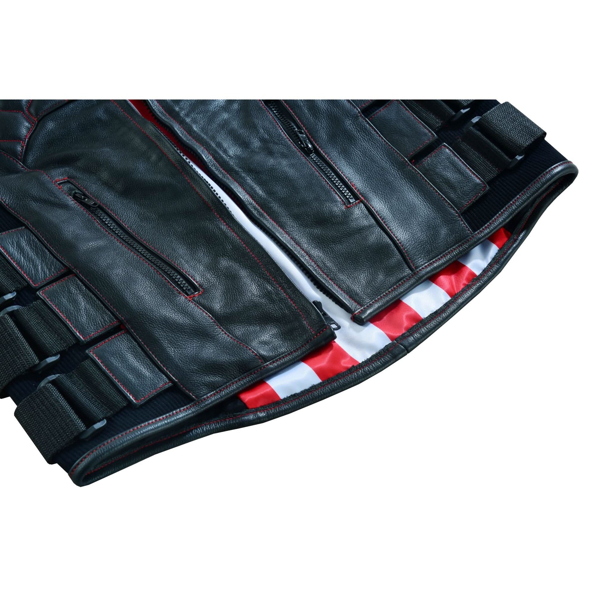 DS Patriot Wheels Men's Leather Vests Renegade Classics