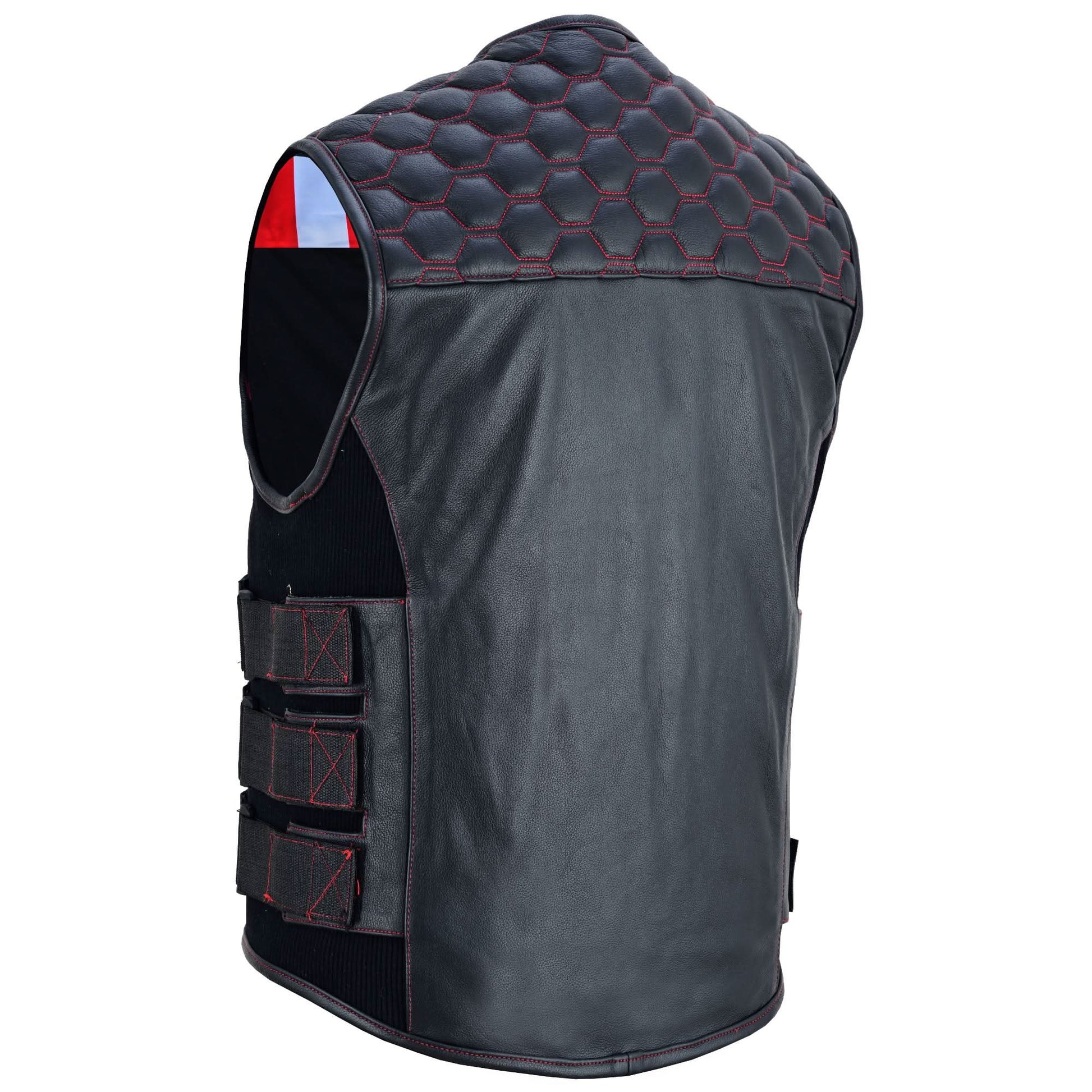 DS Patriot Wheels Men's Leather Vests Renegade Classics