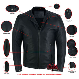 Duke Men's Fashion Lambskin Leather Jacket