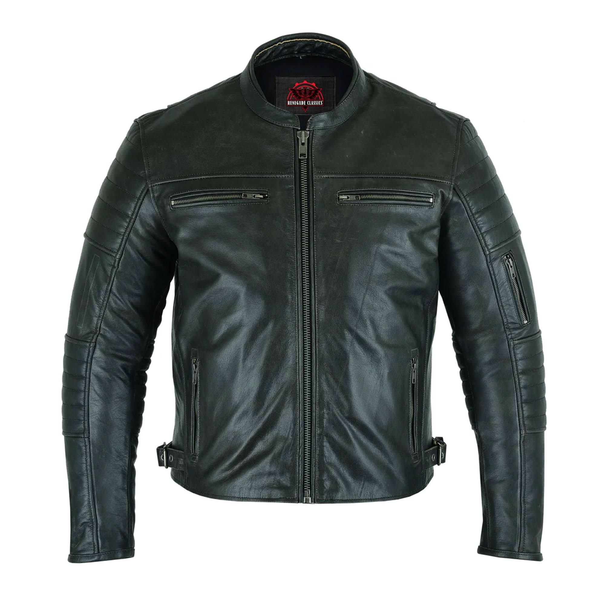 Ferro Men's  Leather Scooter Jacket
