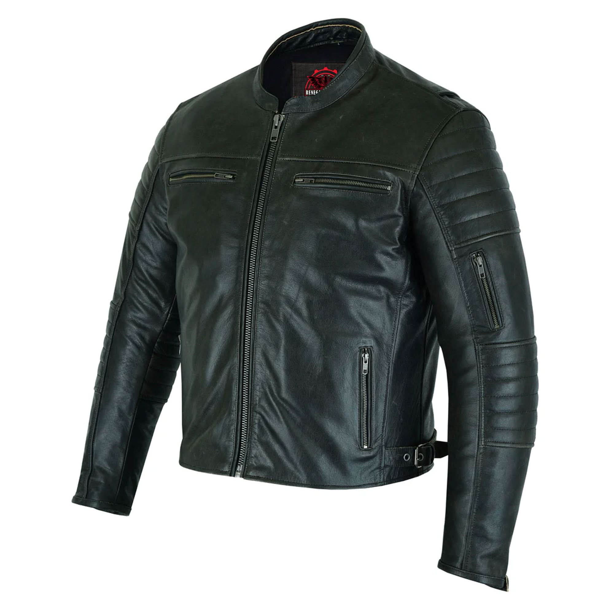 Ferro Men's  Leather Scooter Jacket