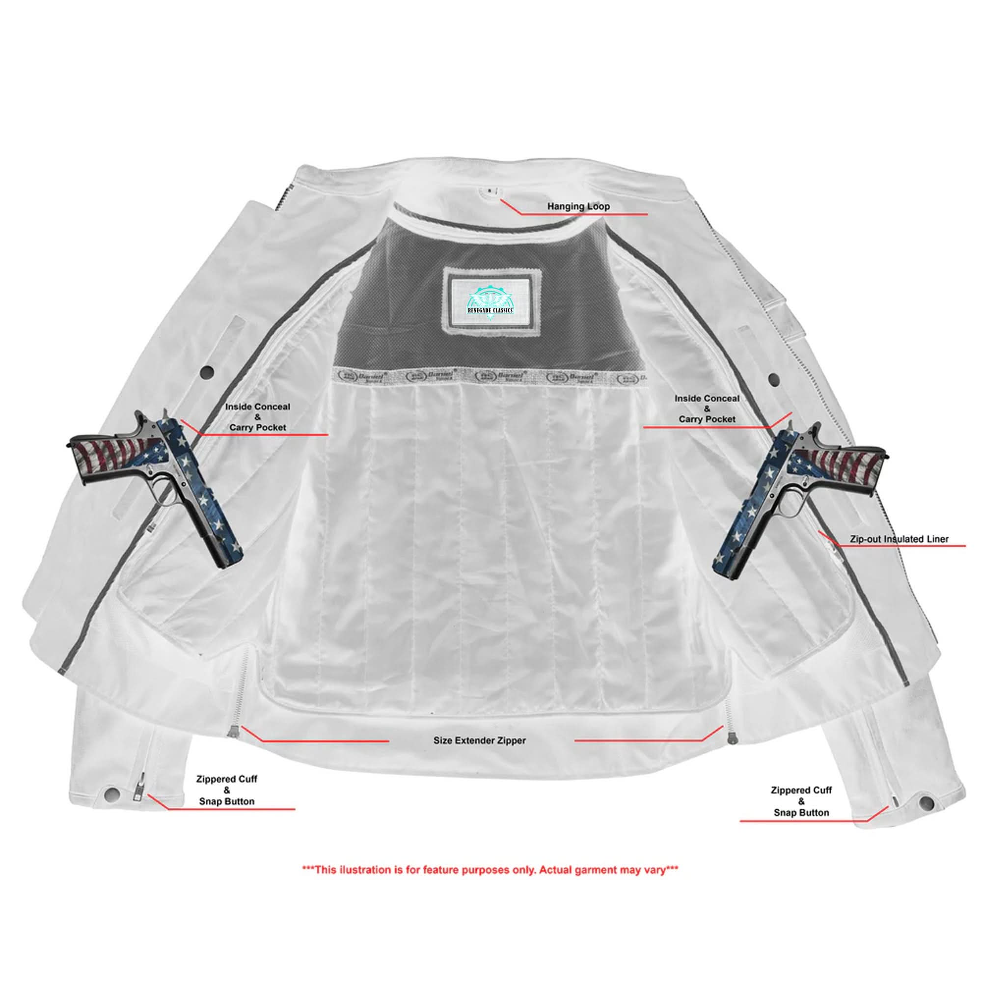 Havoc Men's Tall Sporty Leather Scooter Jacket