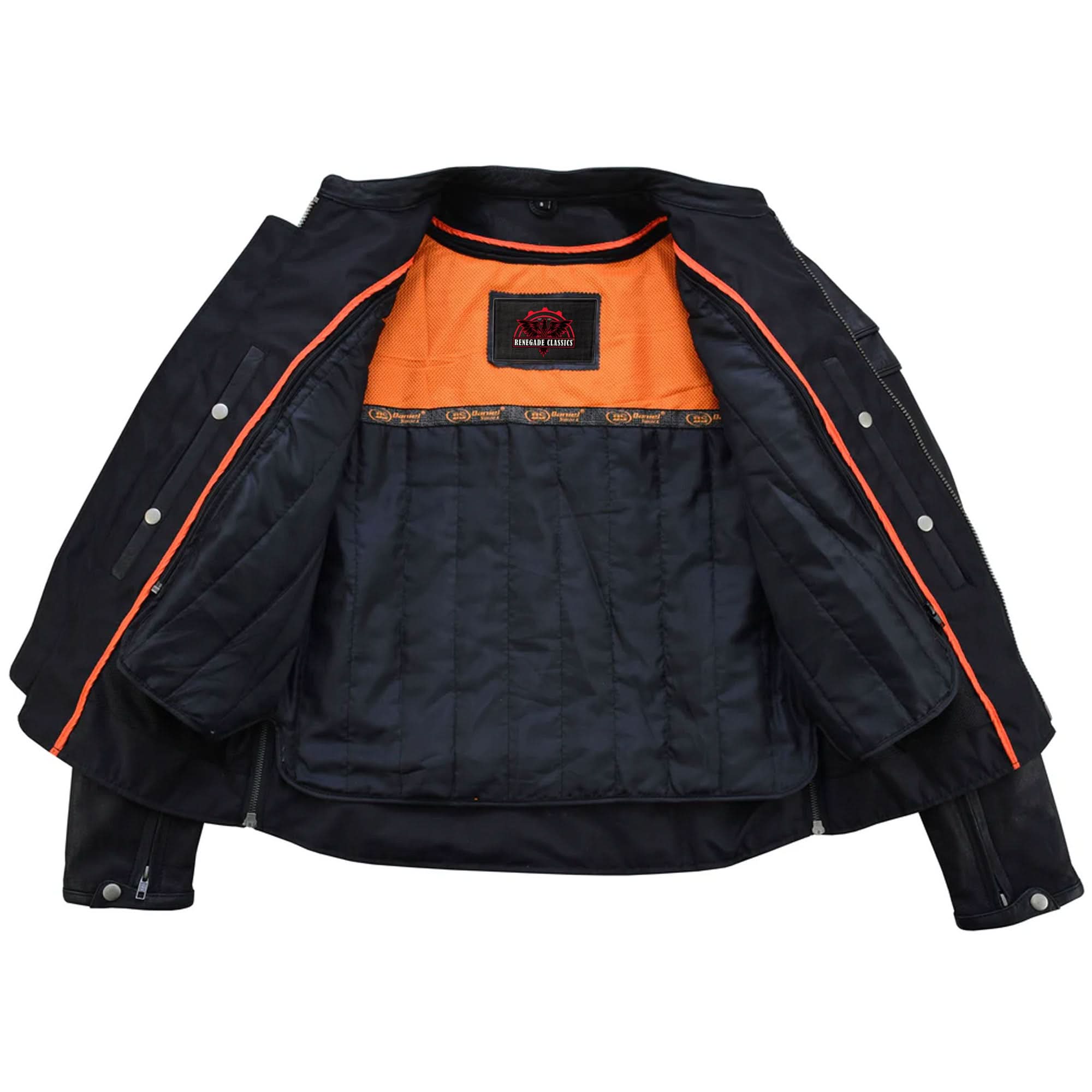 Havoc Men's Tall Sporty Leather Scooter Jacket