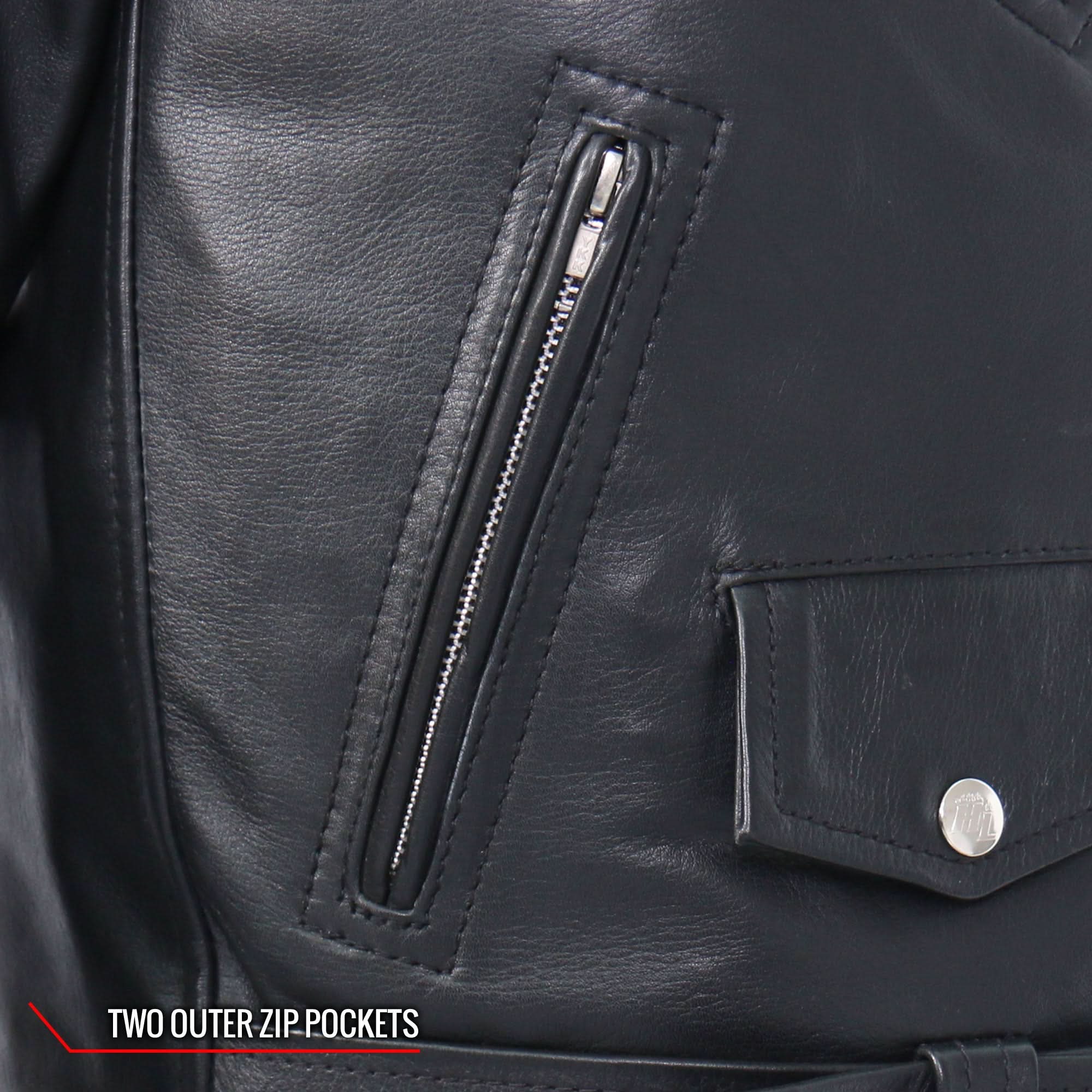 Hot Leathers Rose Embroidered Ladies Motorcycle Style Leather Jacket