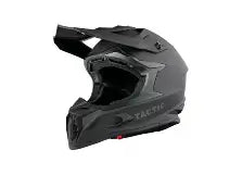 Black helmet with a brand logo on a white background