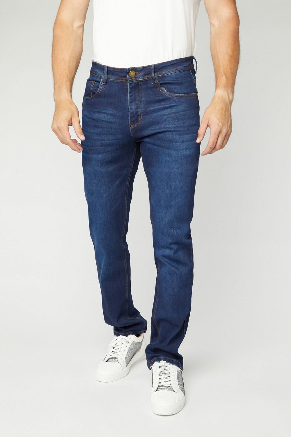 Pax Men's Dk Blue Slim Stretch Jeans