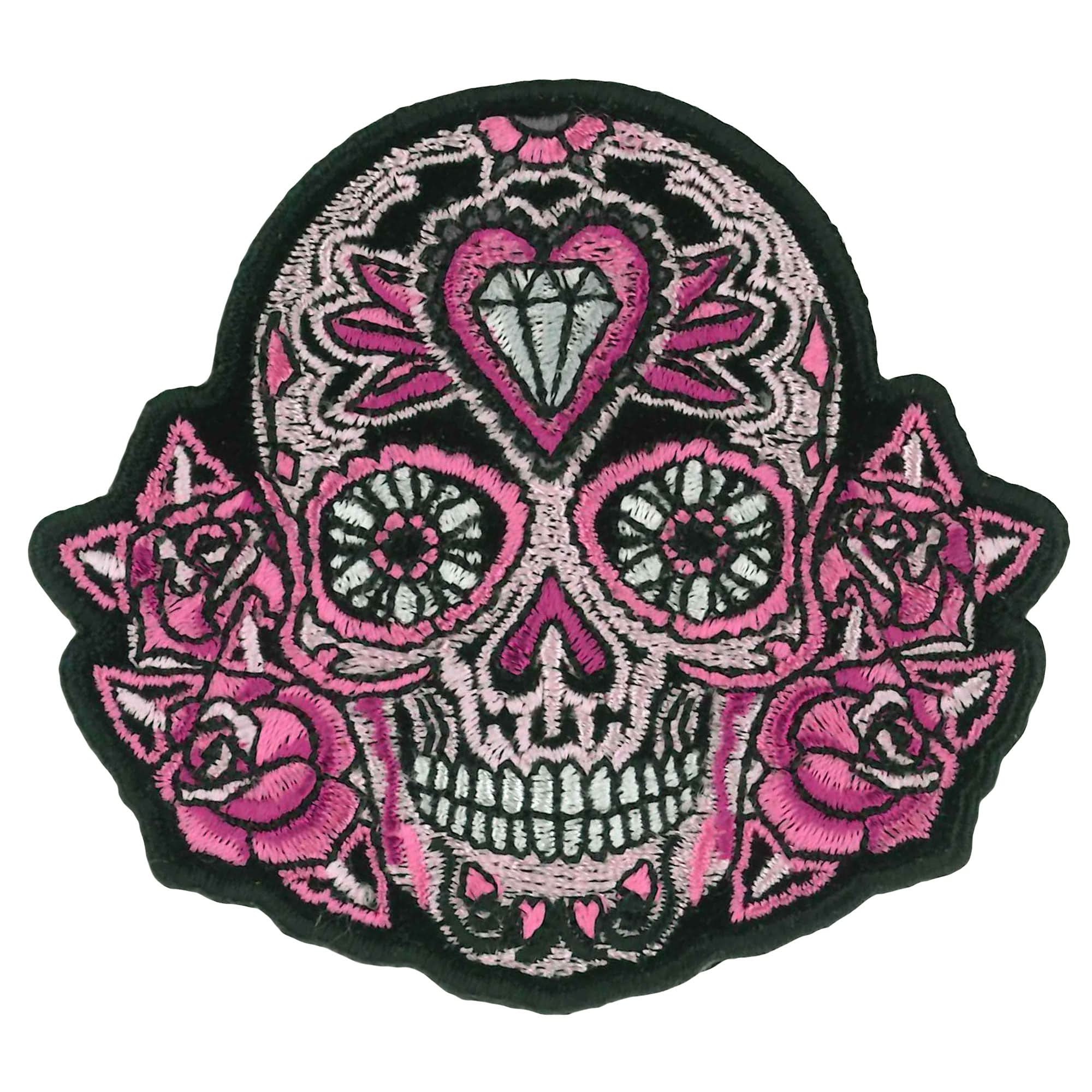 PATCH COLOR SUGAR SKULL 3"