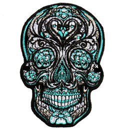 PATCH ANTIQUE SUGAR SKULL 4"