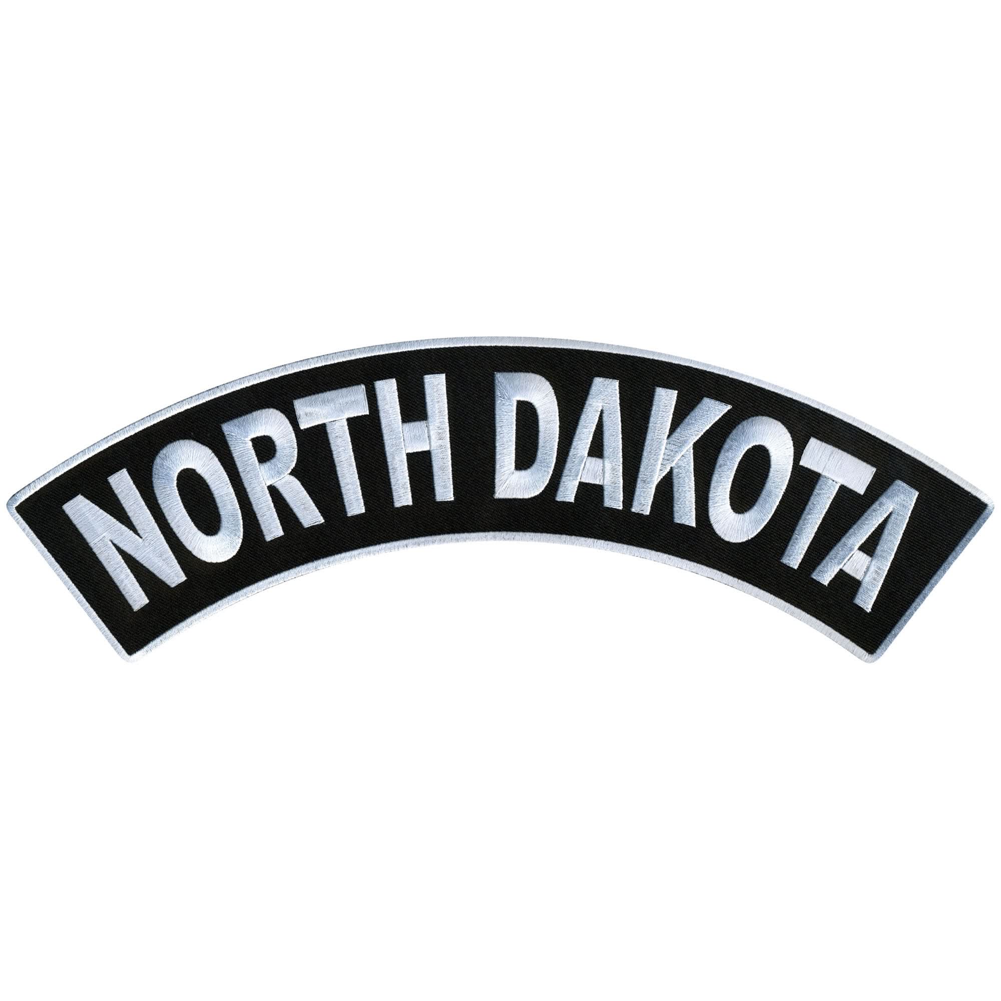 Hot Leathers North Dakota 12” X 3” Top Rocker Patch