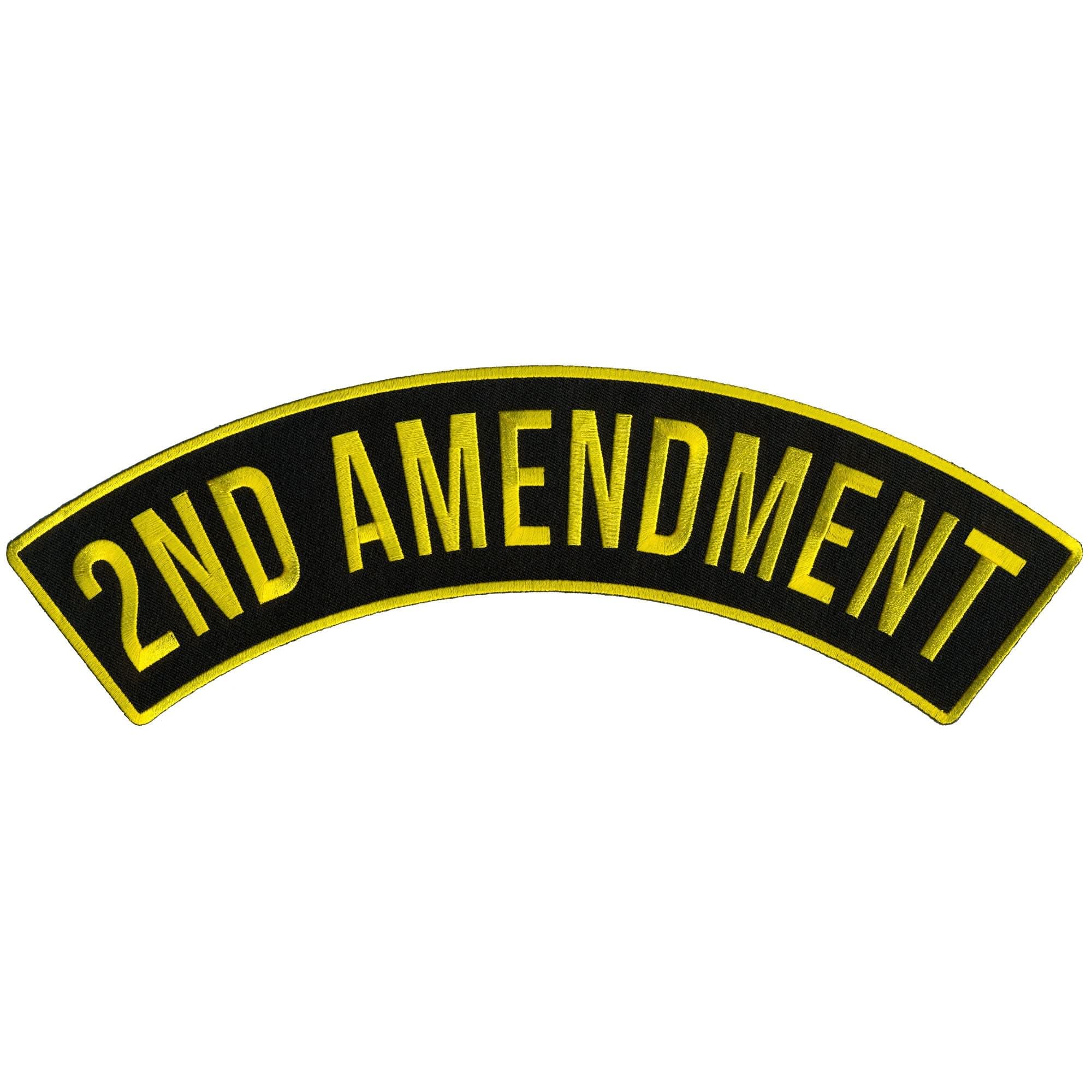 Hot Leathers 2nd Amendment 12" X 3 " Top Rocker Patch