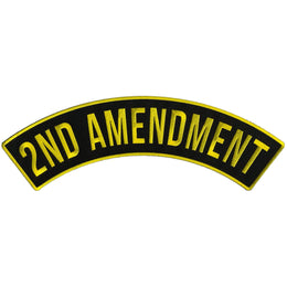 Hot Leathers 2nd Amendment 12" X 3 " Top Rocker Patch