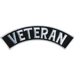 Hot Leathers Veteran 4” X 1” Top Rocker Patch