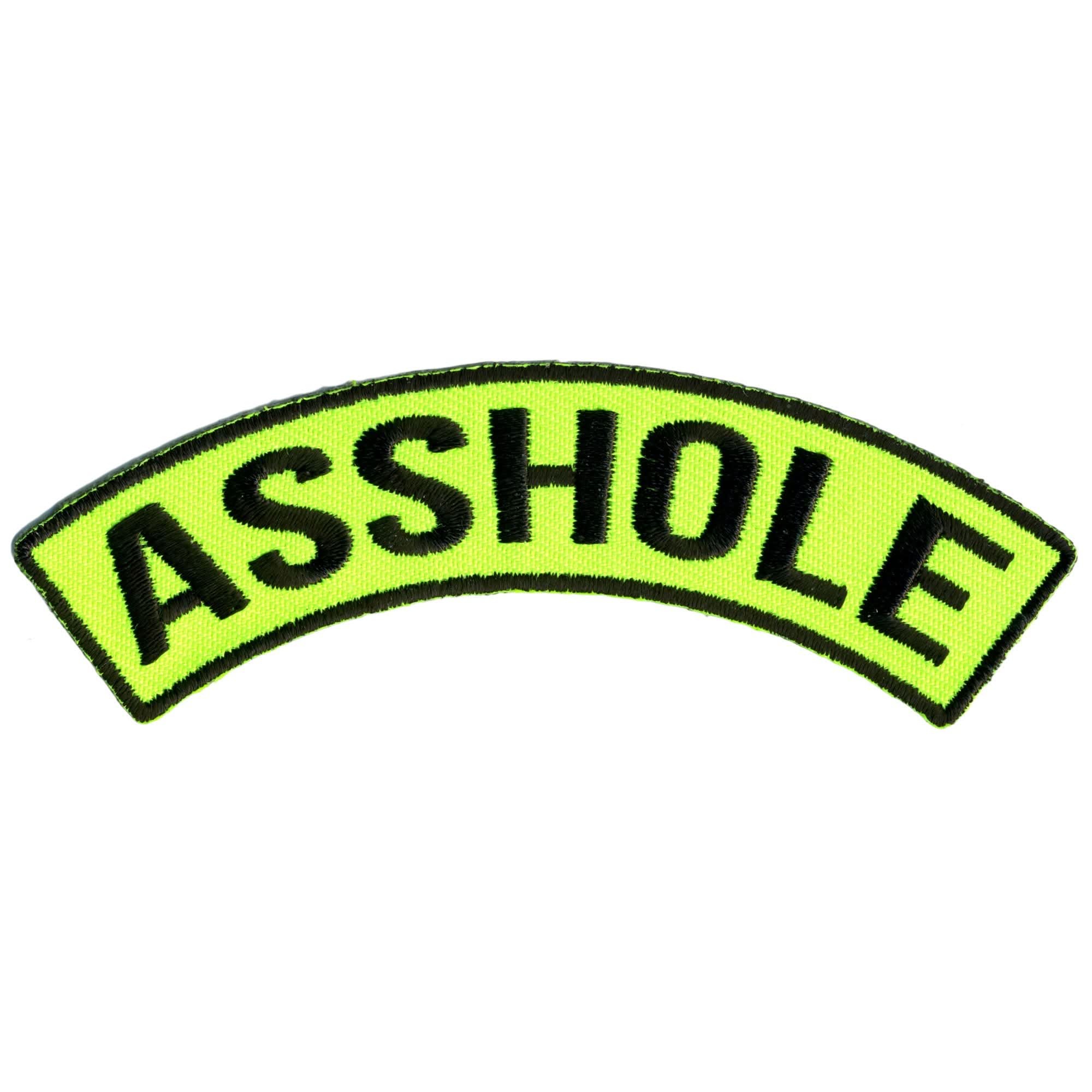 Hot Leathers Asshole 4” X 1” Top Rocker Patch