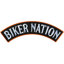 Hot Leathers Biker Nation 12" X 3" Top Rocker Patch