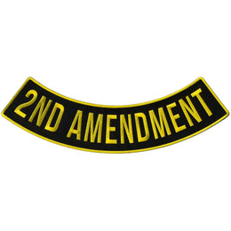 Hot Leathers 2nd Amendment 12” X 3” Bottom Rocker Patch