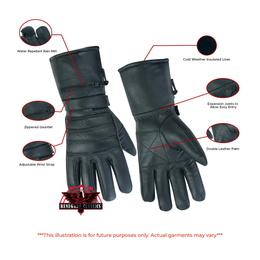 PrimeDeer Men's  Leather Gauntlet Gloves