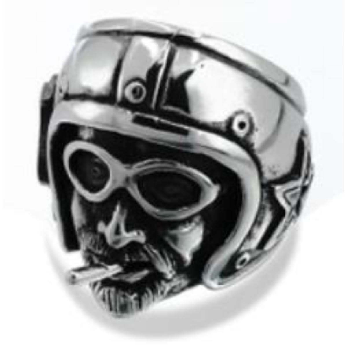 R162 Stainless Steel Ride Pilot Biker Ring Rings Renegade Classics