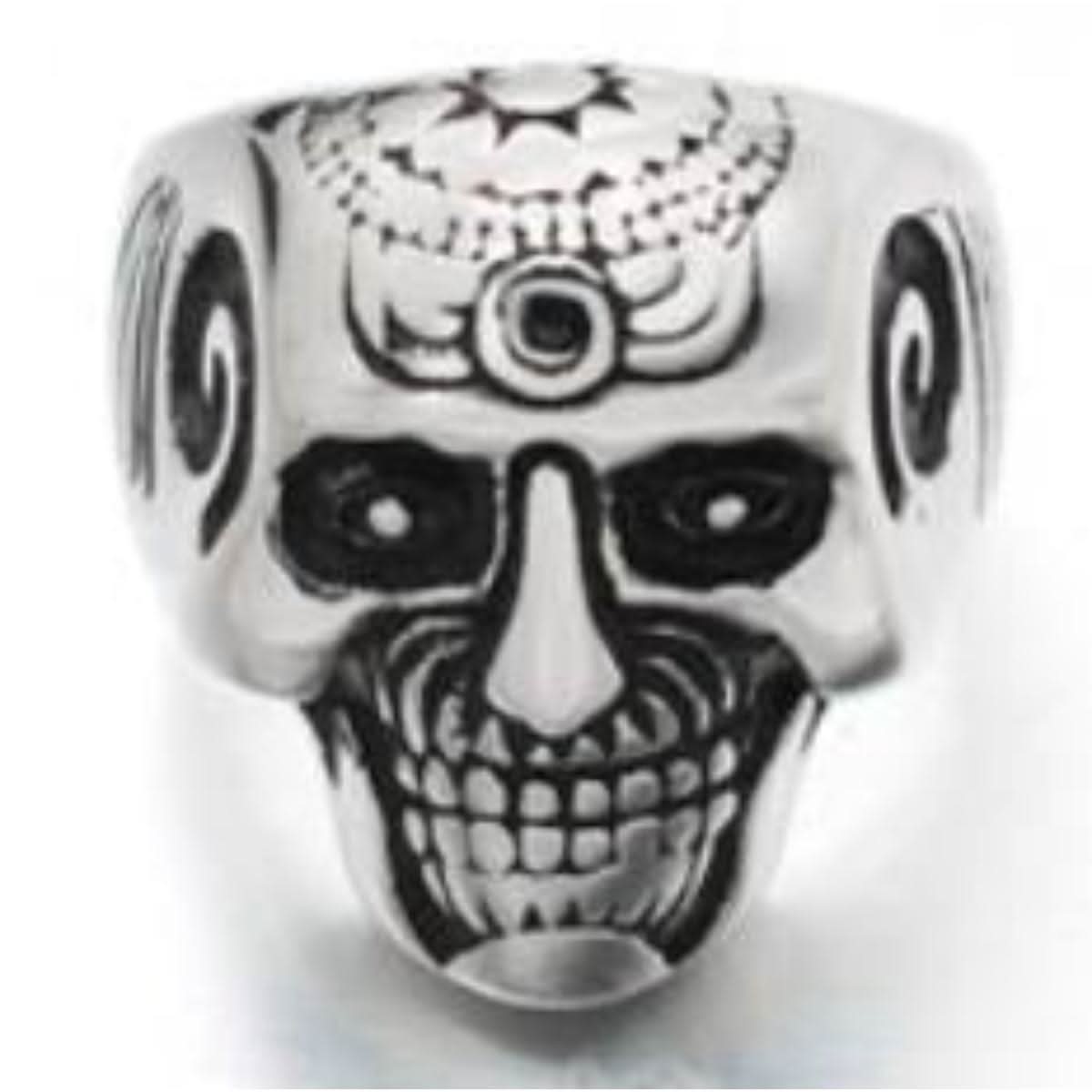 R194 Stainless Steel Brain Saw Biker Ring Rings Renegade Classics