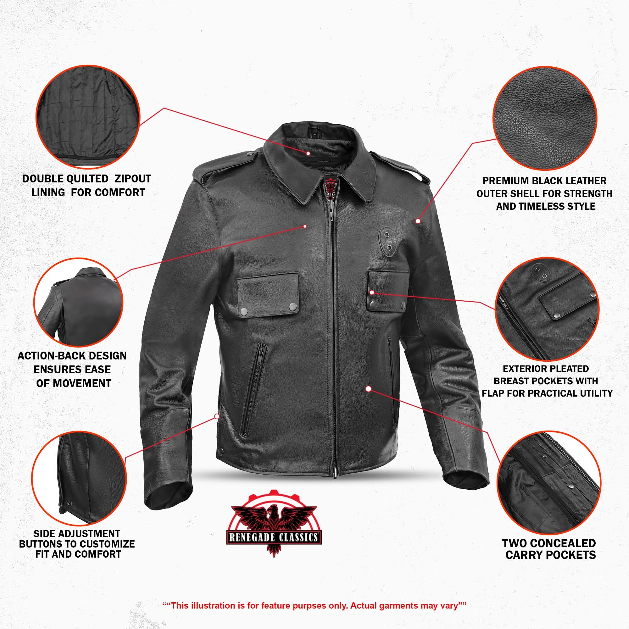 Dark Rebel Men’s Motorcycle Jacket