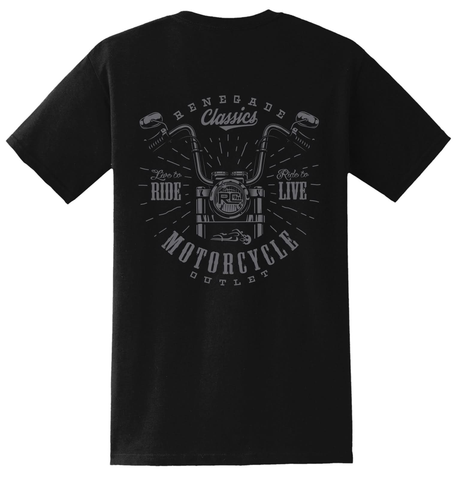 RC Handlebar Black Men's Motorcycle T-Shirt – Ride in Style