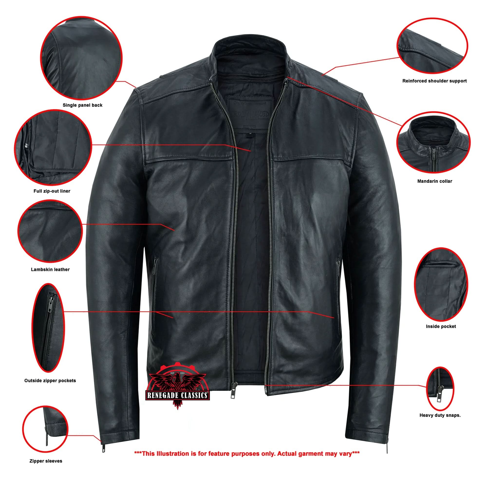 Regime Men's Fashion  Leather Jacket