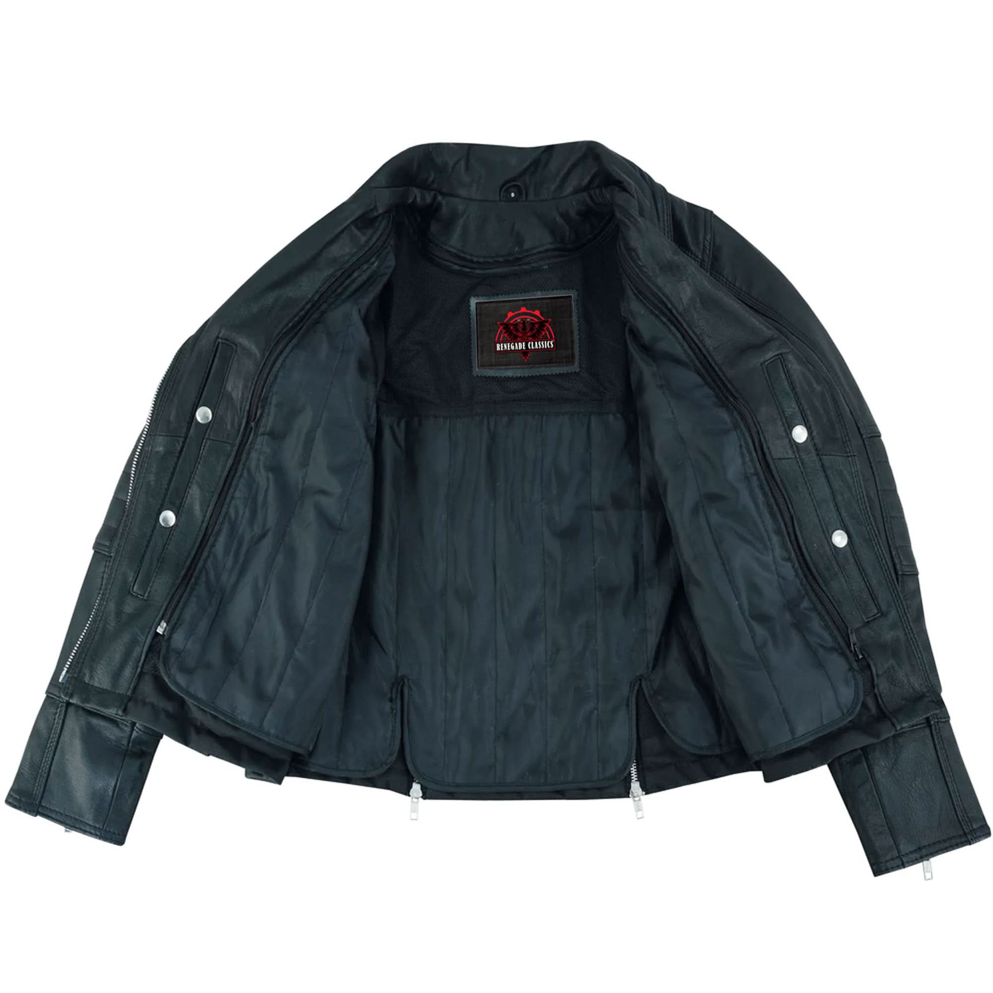 Roamer Men's Leather Scooter Jacket  - Black