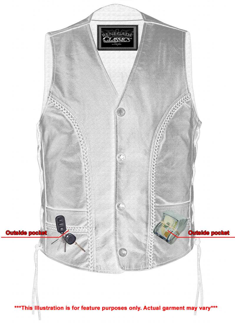Rustler Leather Motorcycle Vest