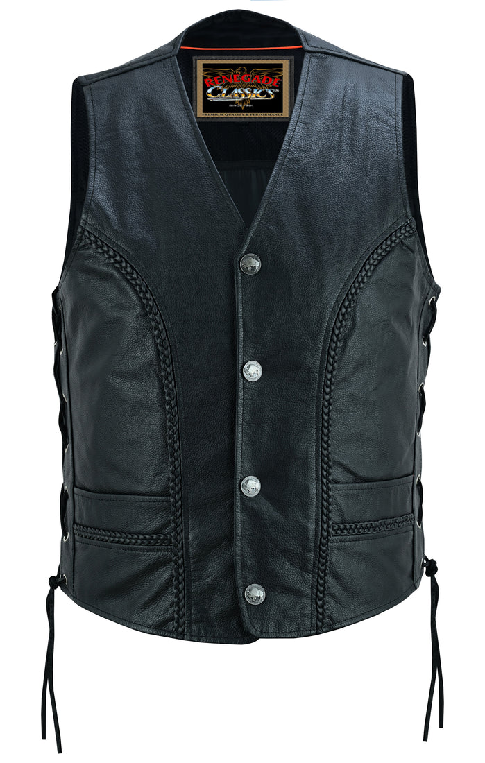 Rustler Leather Motorcycle Vest