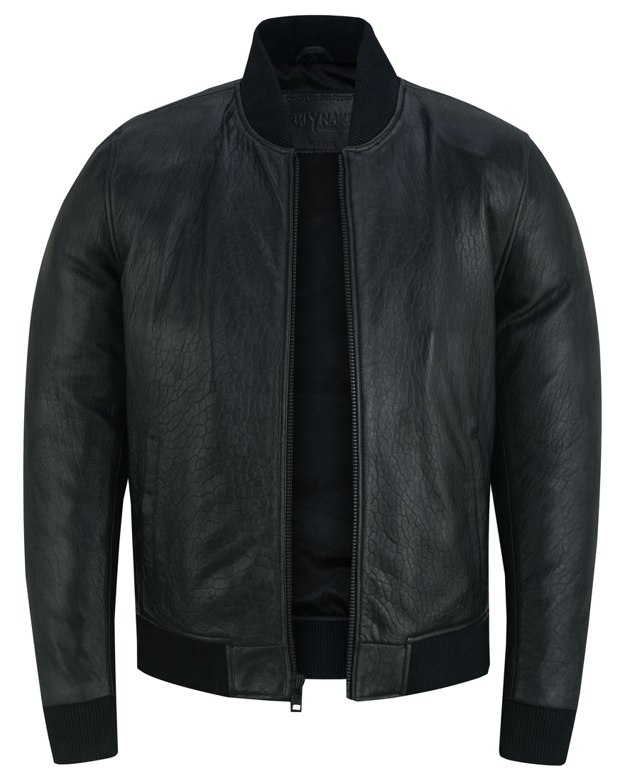 Stalwart Men's Fashion Leather Bomber Jacket
