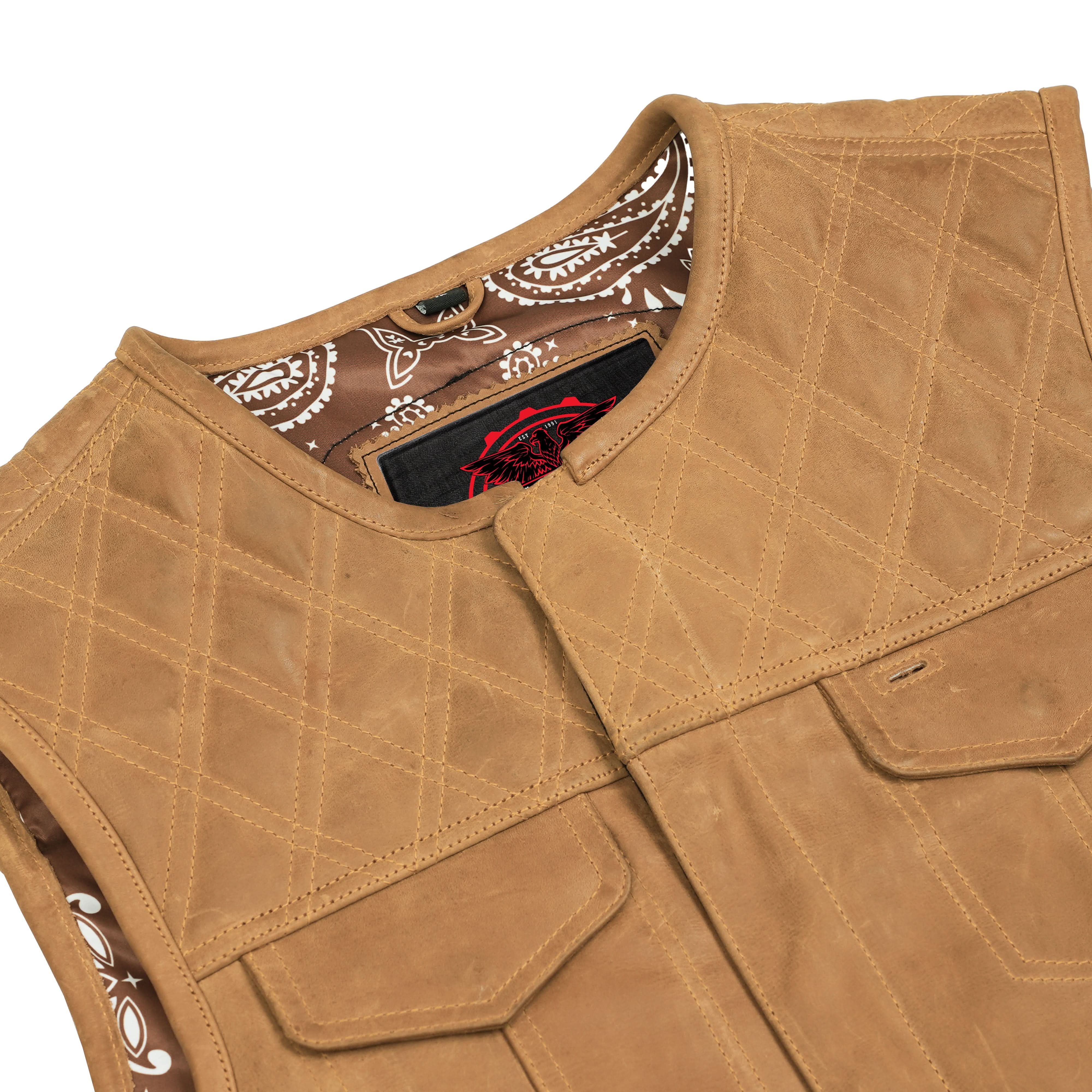 Rustic Rebel Men’s Brown Leather Vest