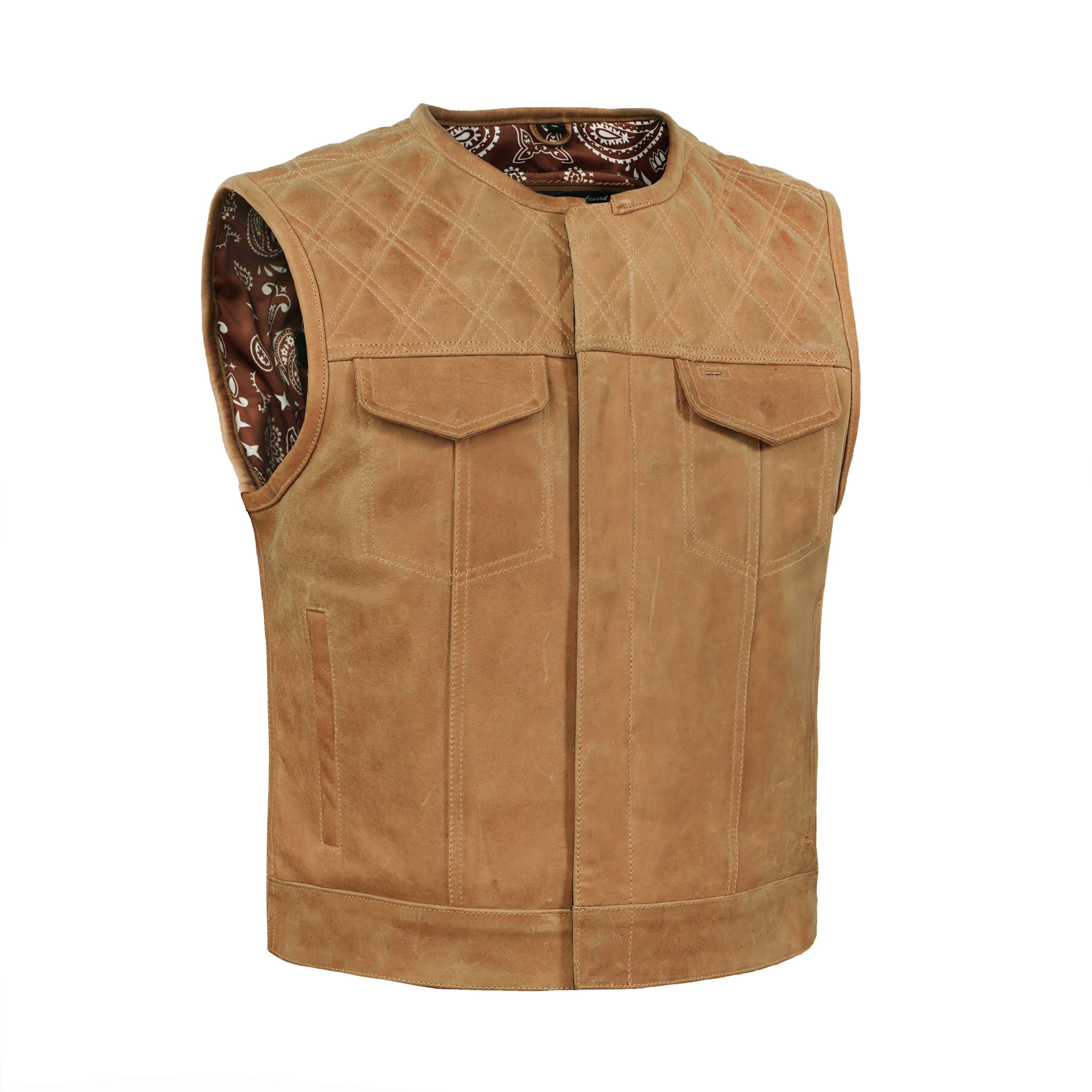 Rustic Rebel Men’s Brown Leather Vest