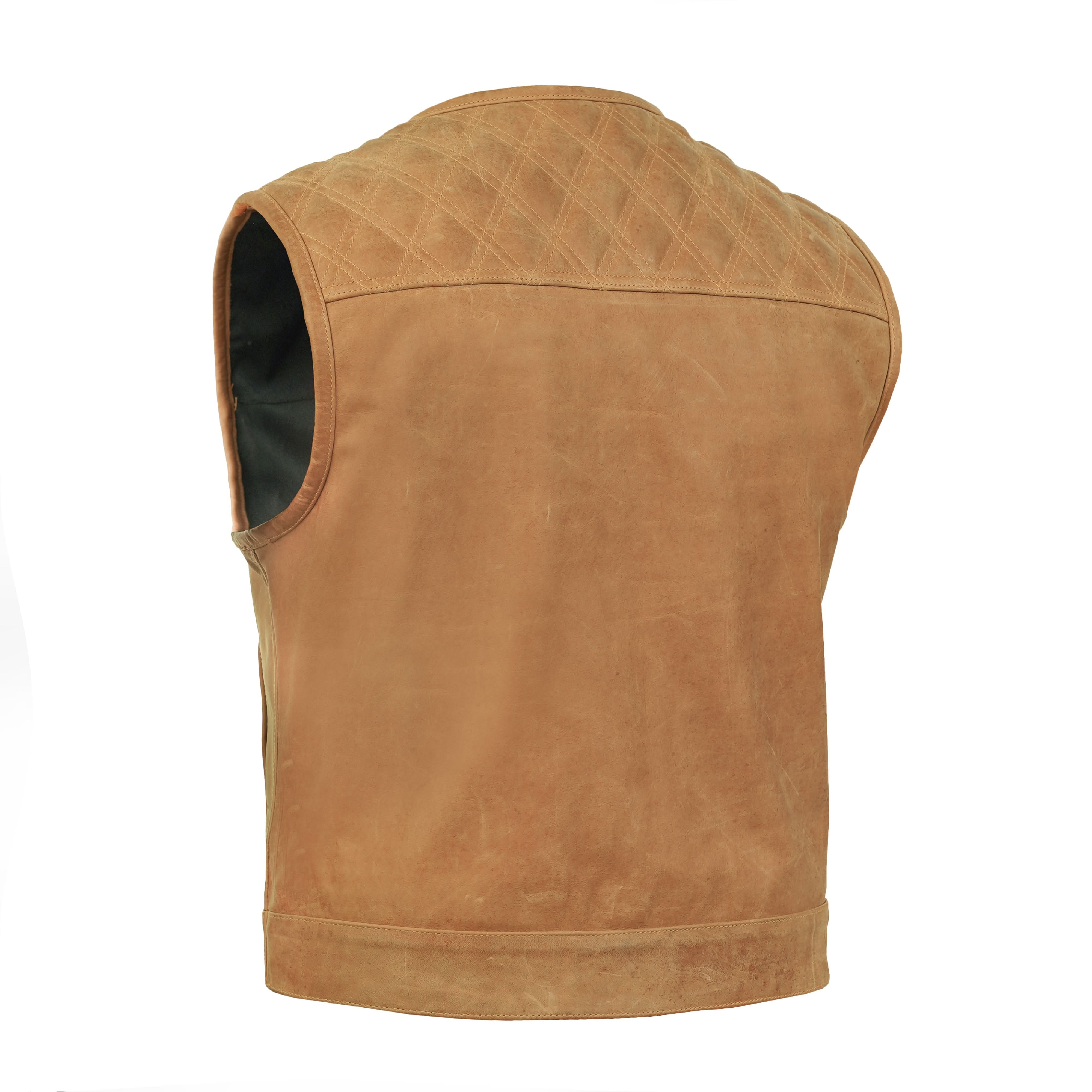 Rustic Rebel Men’s Brown Leather Vest