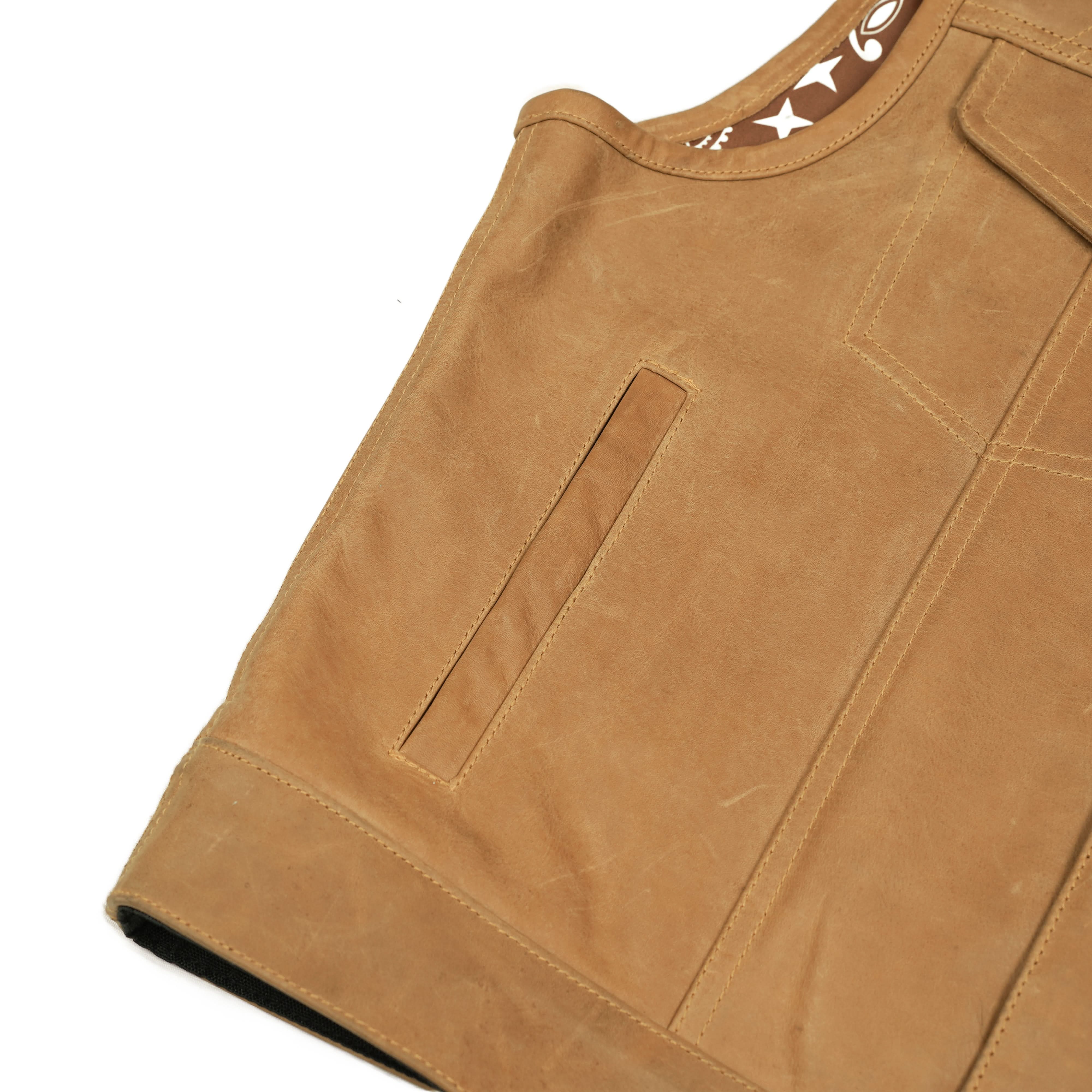 Rustic Rebel Men’s Brown Leather Vest