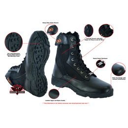 Trailstomp Men's  9" Black Motorcycle Boots