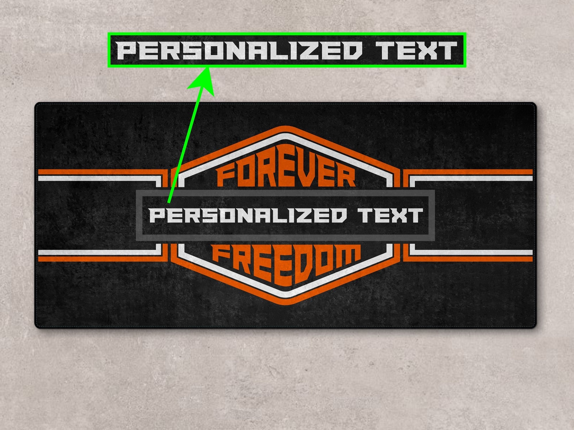 Motorcycle Mat for Cruiser - Touring - Sport Motorcycle " Forever The Power of Freedom " - MM711