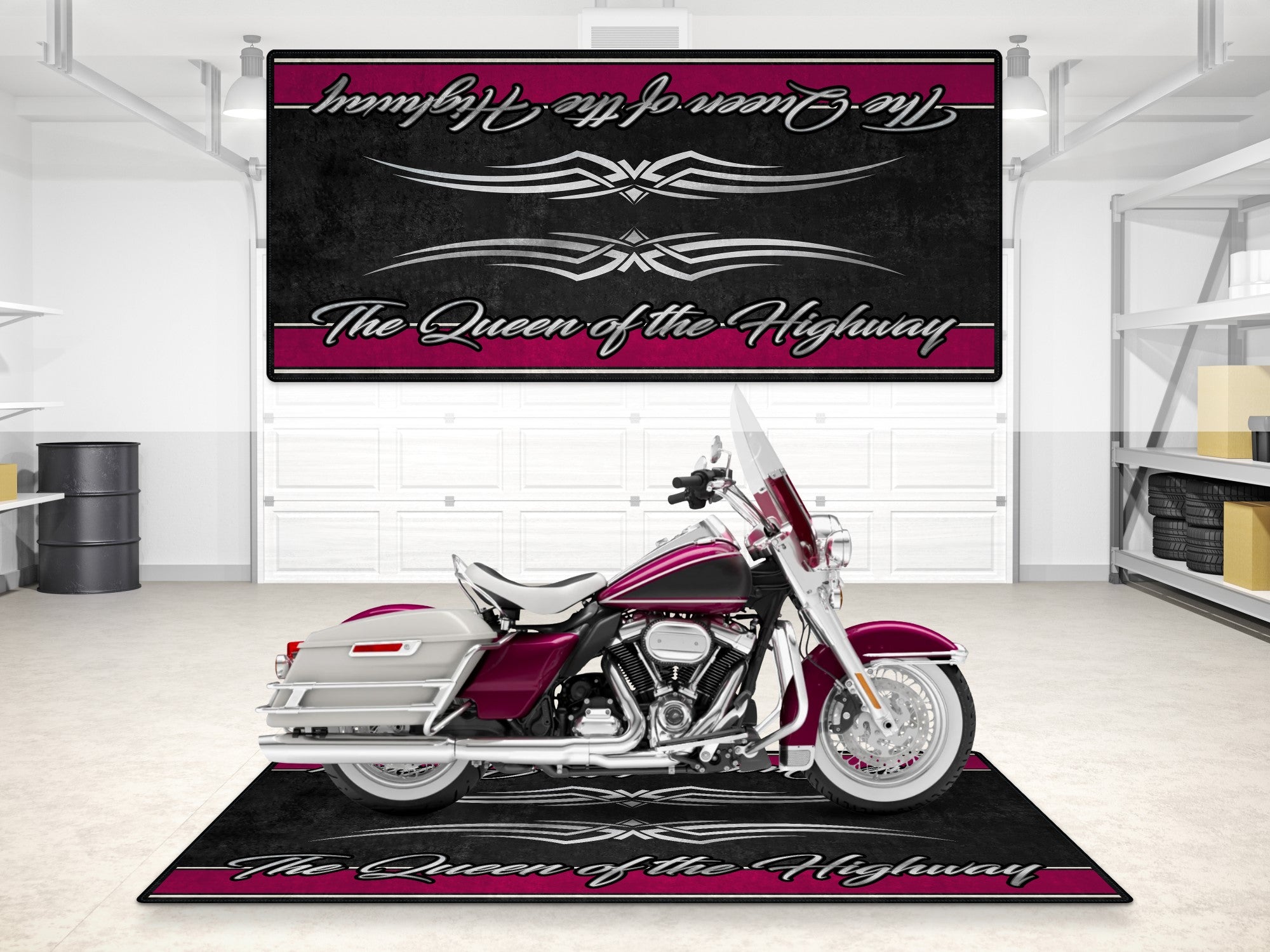 Motorcycle Mat for Touring Motorcycle "The Queen of the Highway" - MM7299