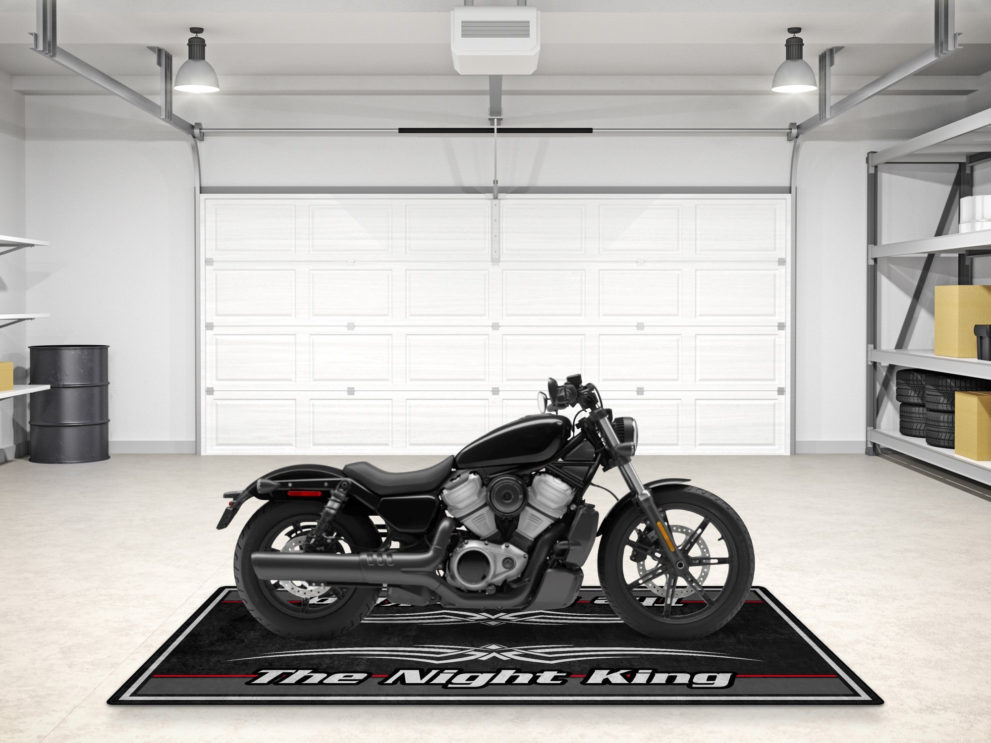 Motorcycle Mat for Cruiser Motorcycle "The Night King" - MM73