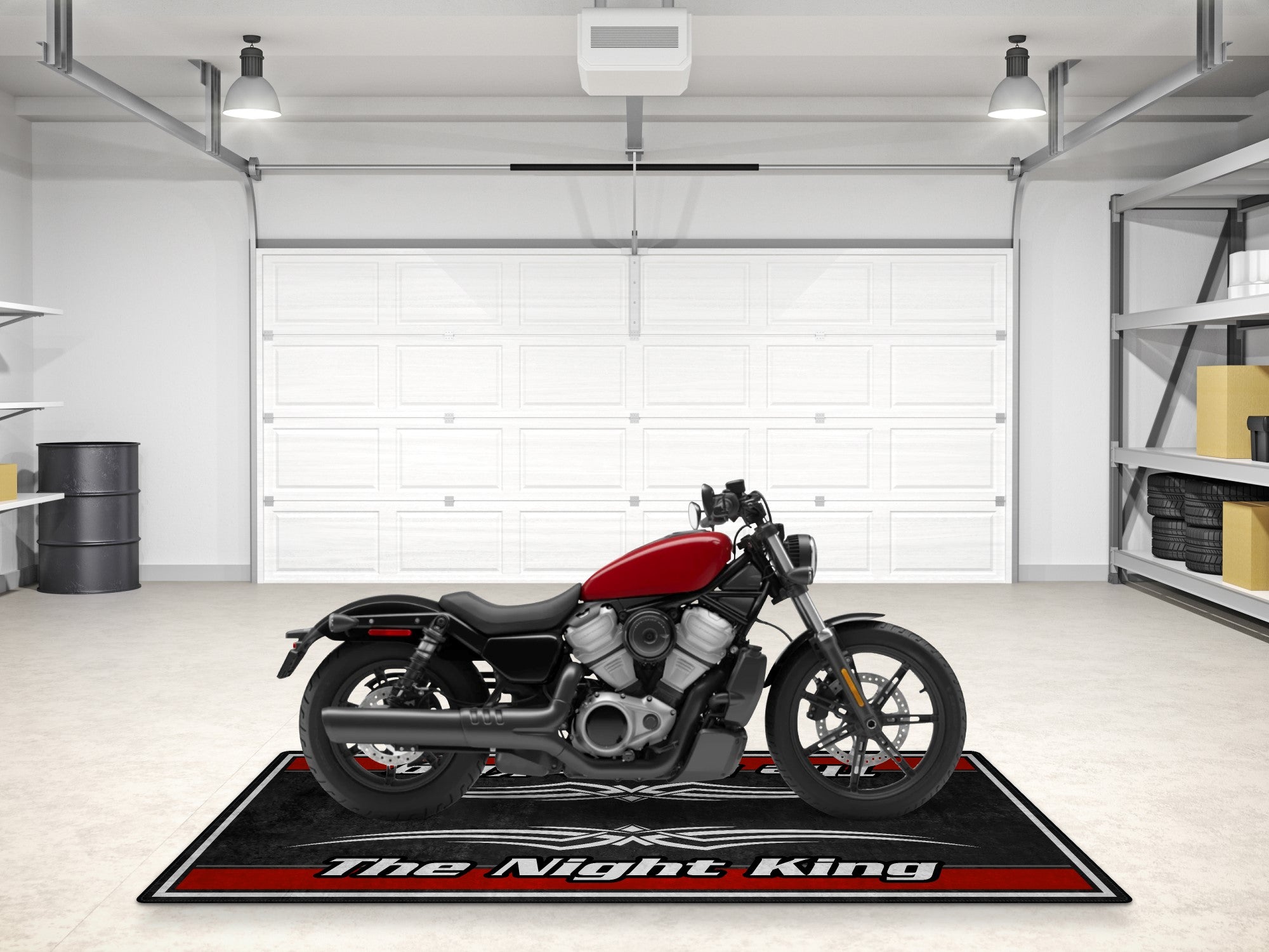 Motorcycle Mat for Cruiser Motorcycle "The Night King" - MM73