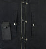 RC991 Men's Black Denim Single Panel Concealment Vest W/Leather