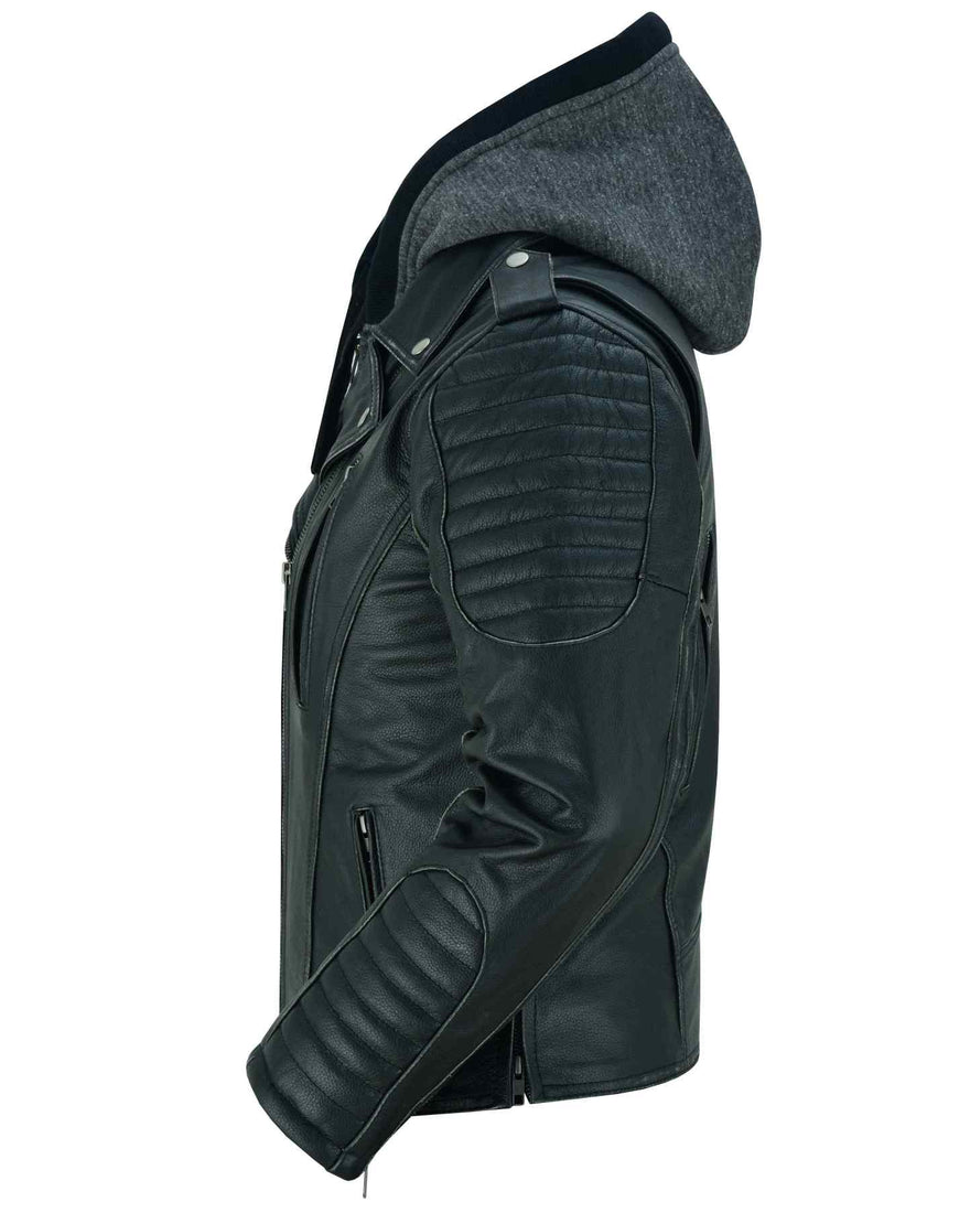 RC877 Women's M/C Jacket with Rub-Off Finish