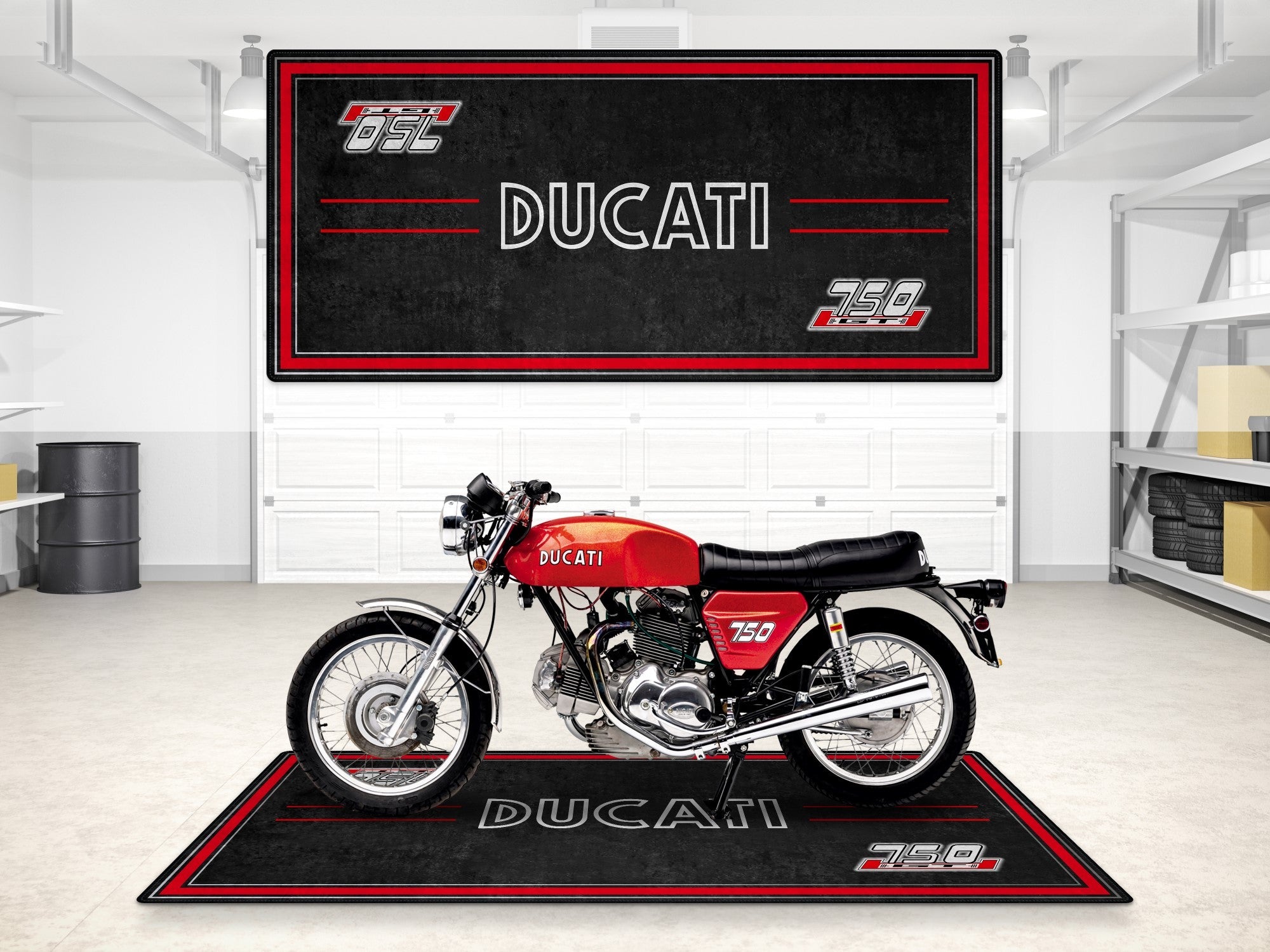 Designed Pit Mat for Ducati 75 GT 1973 Motorcycle - MM723