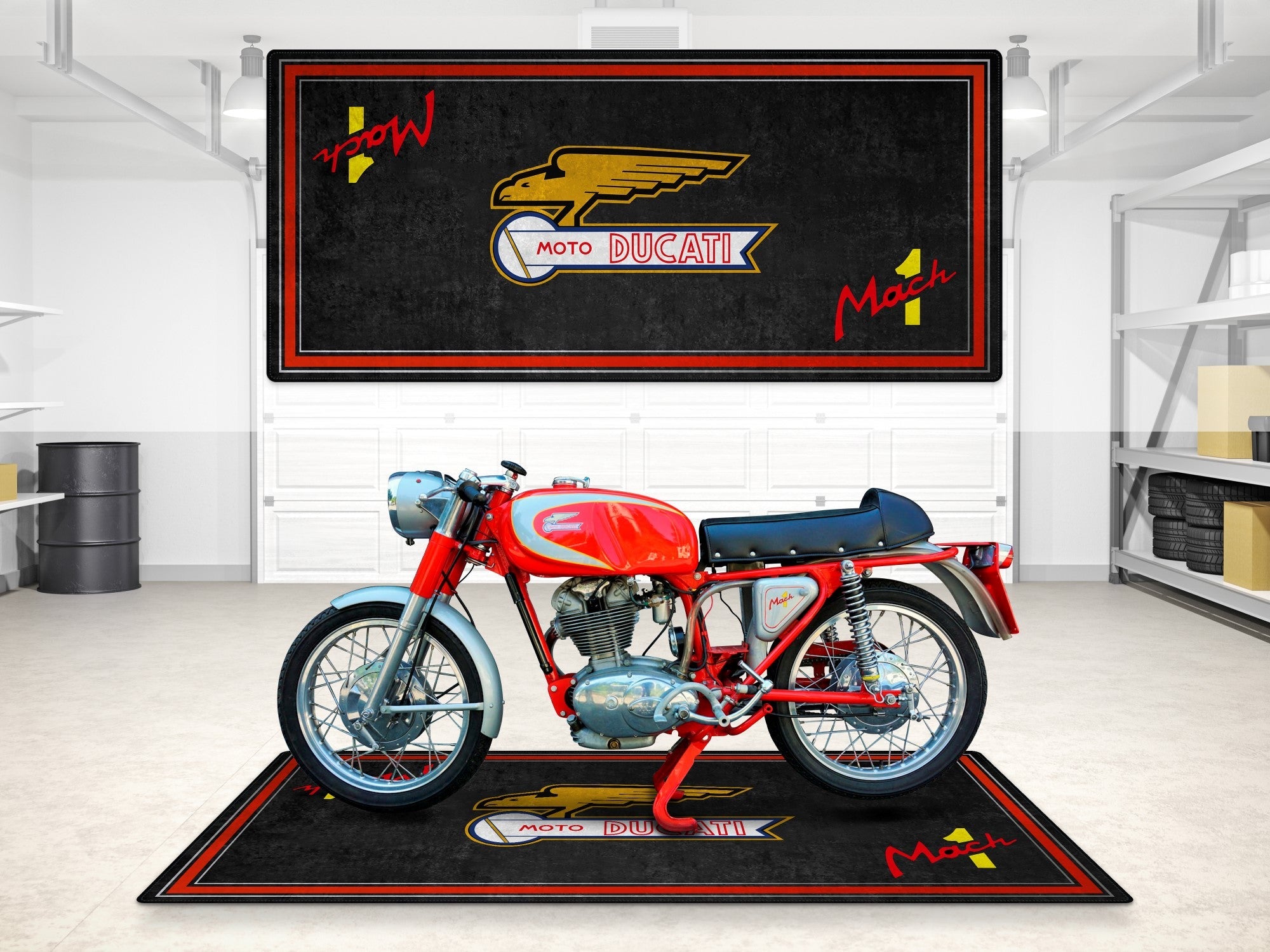 Designed Pit Mat for Ducati Classic Moto Mach 1 Motorcycle - MM7225