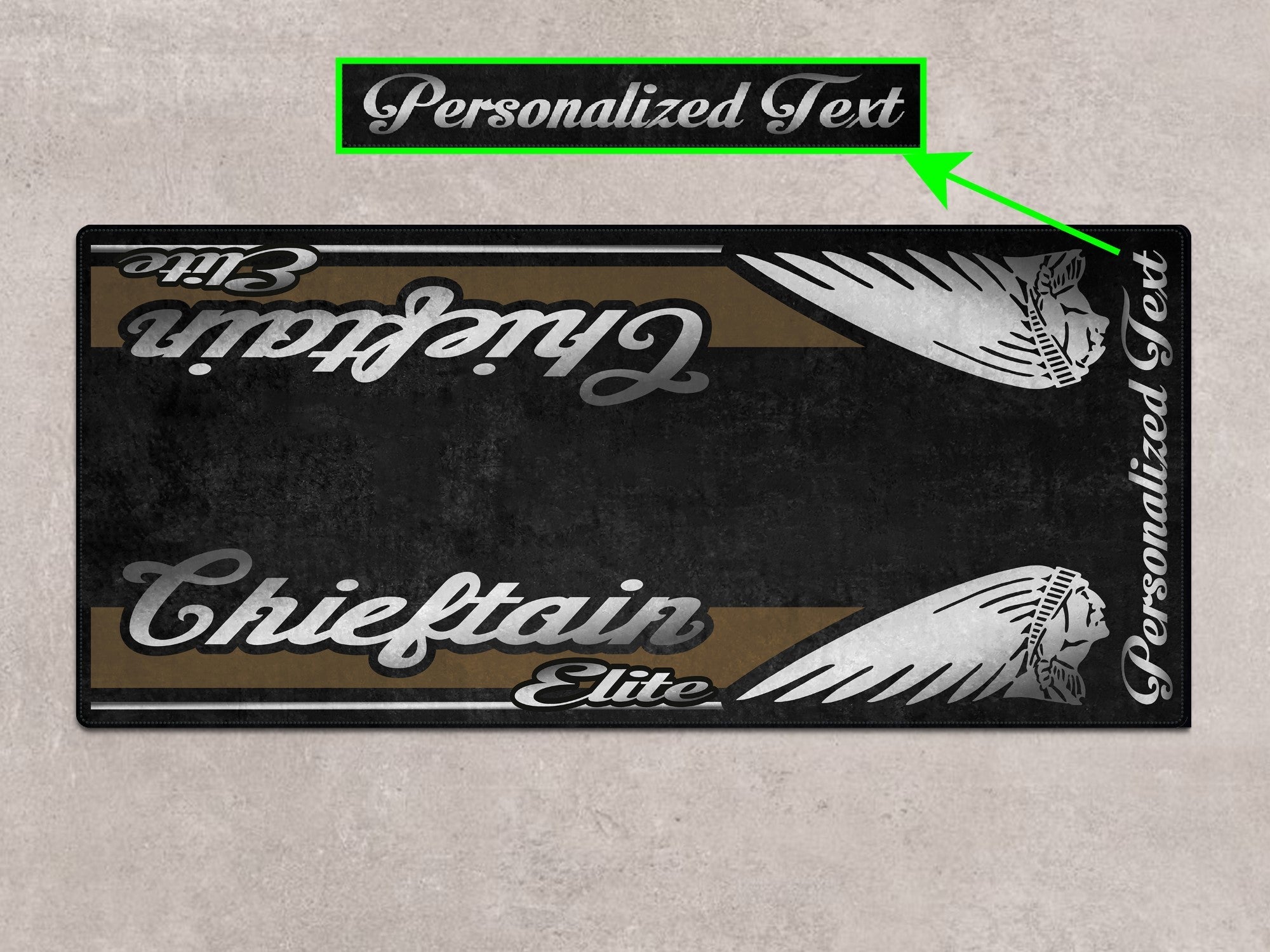 Designed Pit Mat for Indian Chieftain Elite Motorcycle - MM733