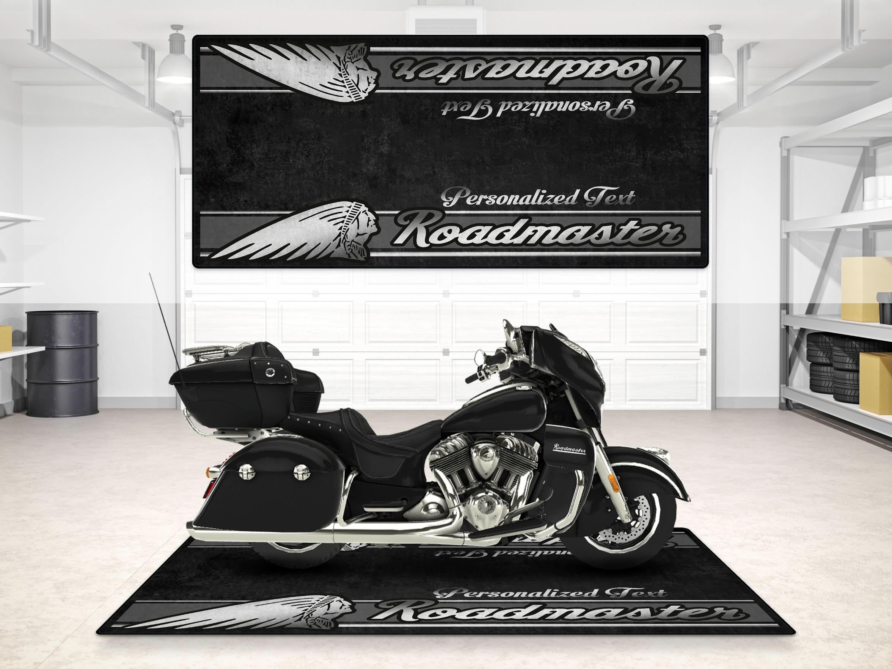 Designed Pit Mat for Indian Roadmaster Motorcycle - MM7335