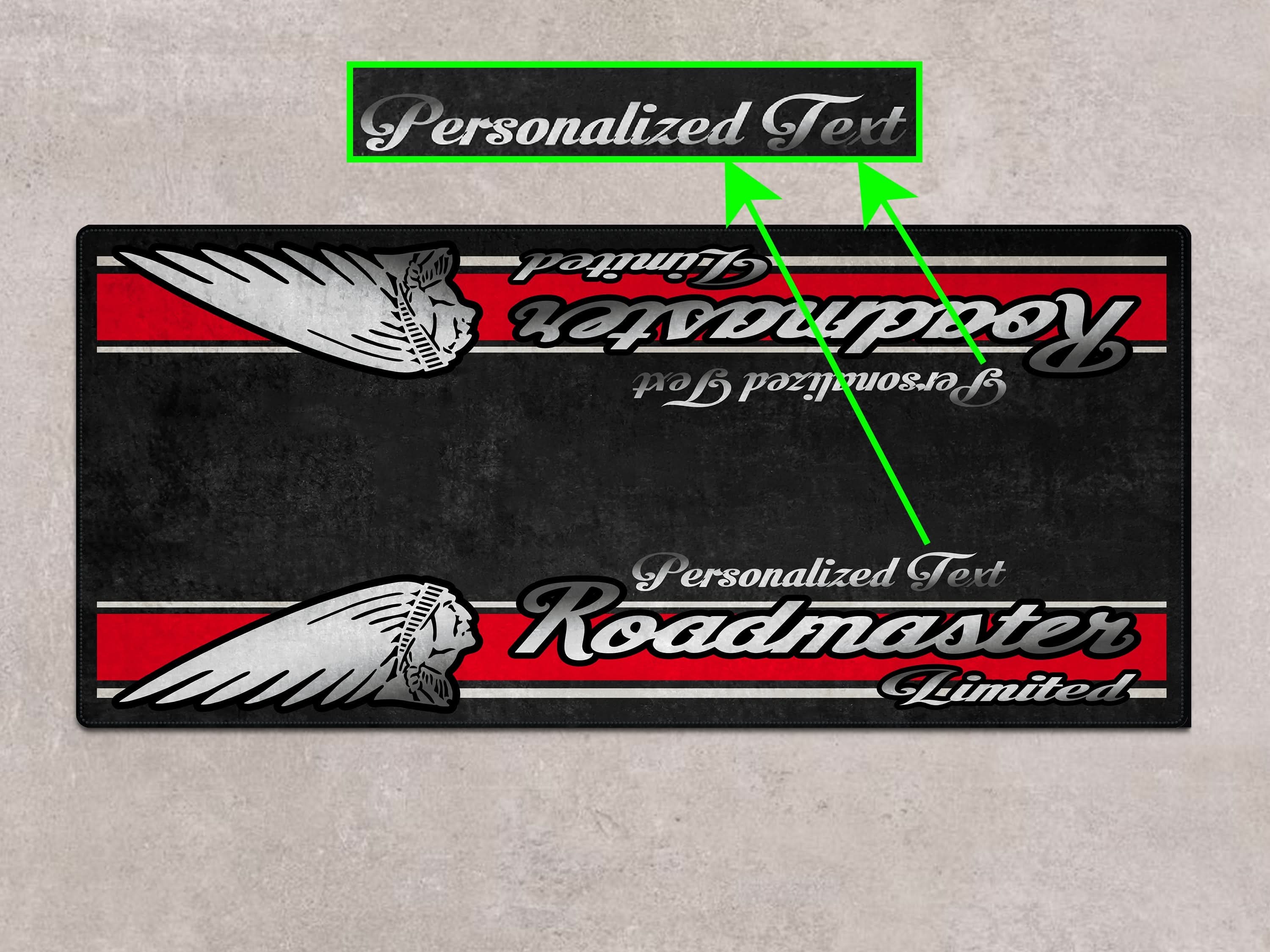 Designed Pit Mat for Indian Roadmaster Limited Motorcycle - MM7336