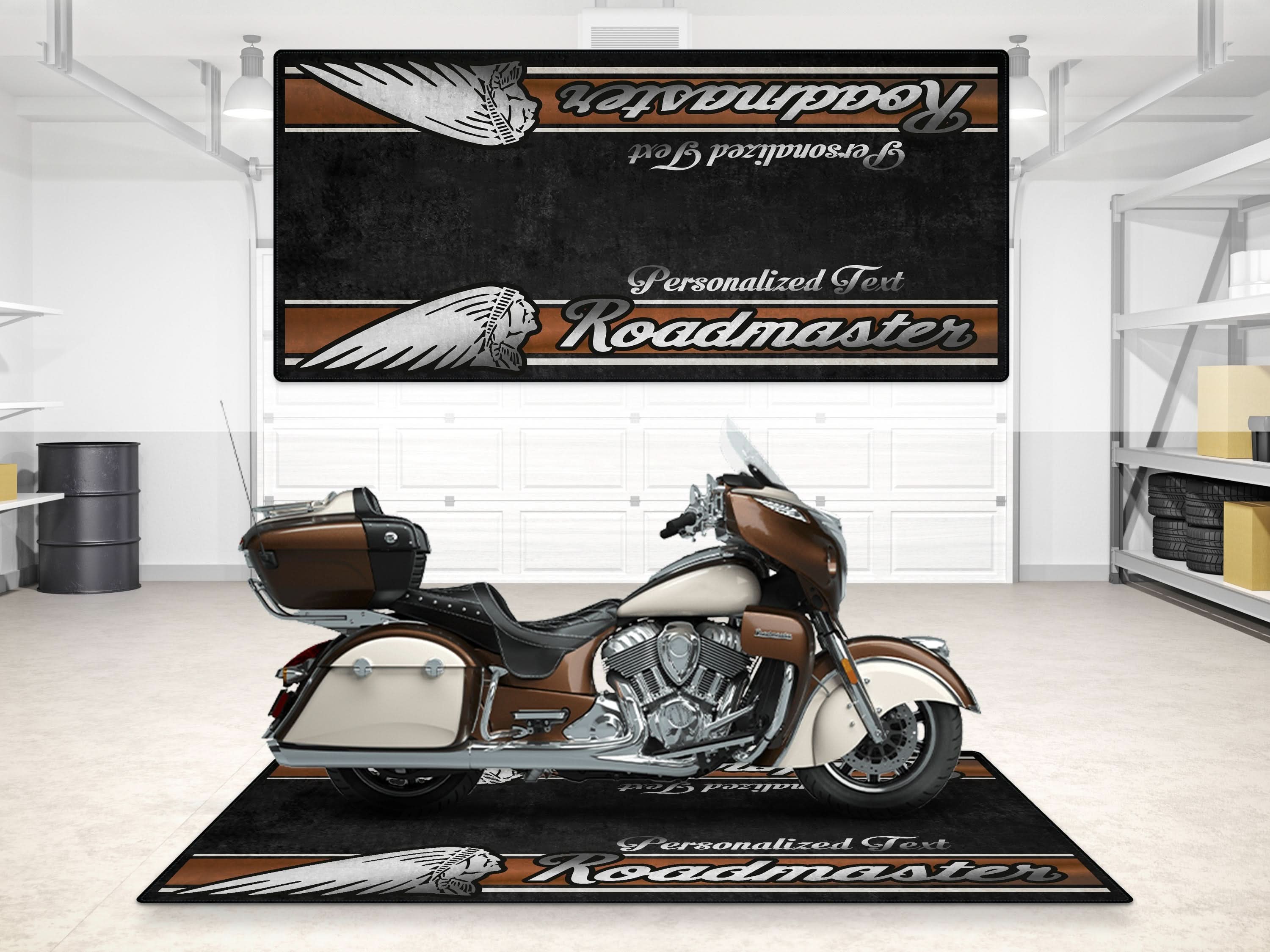 Designed Pit Mat for Indian Roadmaster Motorcycle - MM7335