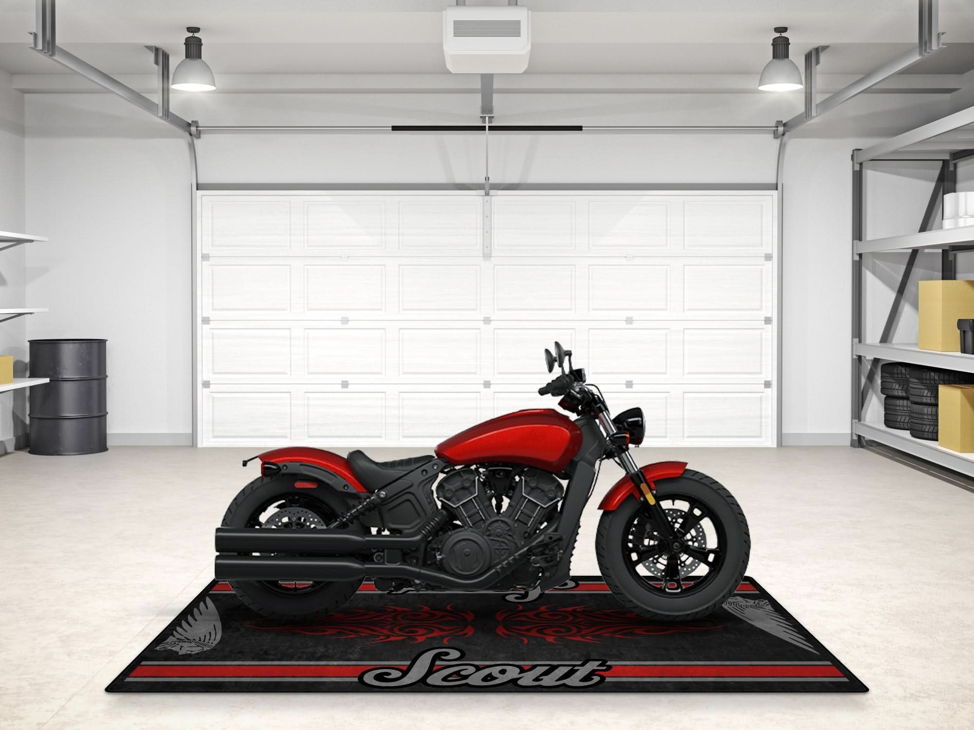 Designed Pit Mat for Indian Scout Bobber Sixty Motorcycle - MM732